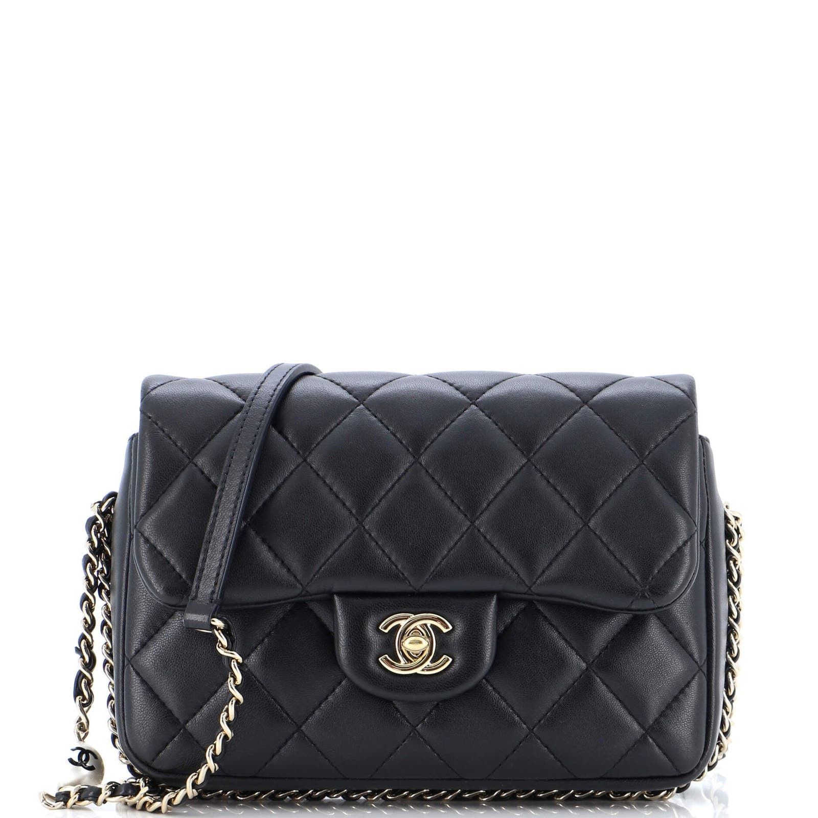 My Precious Pearls Chain Flap Bag Quilted Lambskin Medium