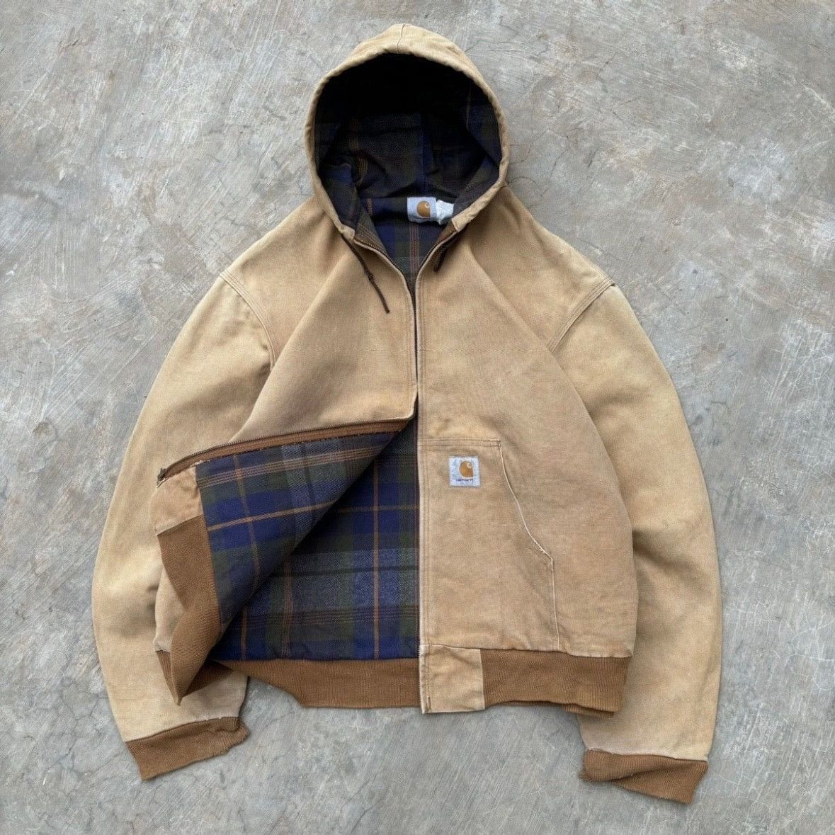 Carhartt Vintage 1990s Carhartt Active Flannel Lined Jacket Size US L / EU 52-54 / 3 - 1 Thumbnail