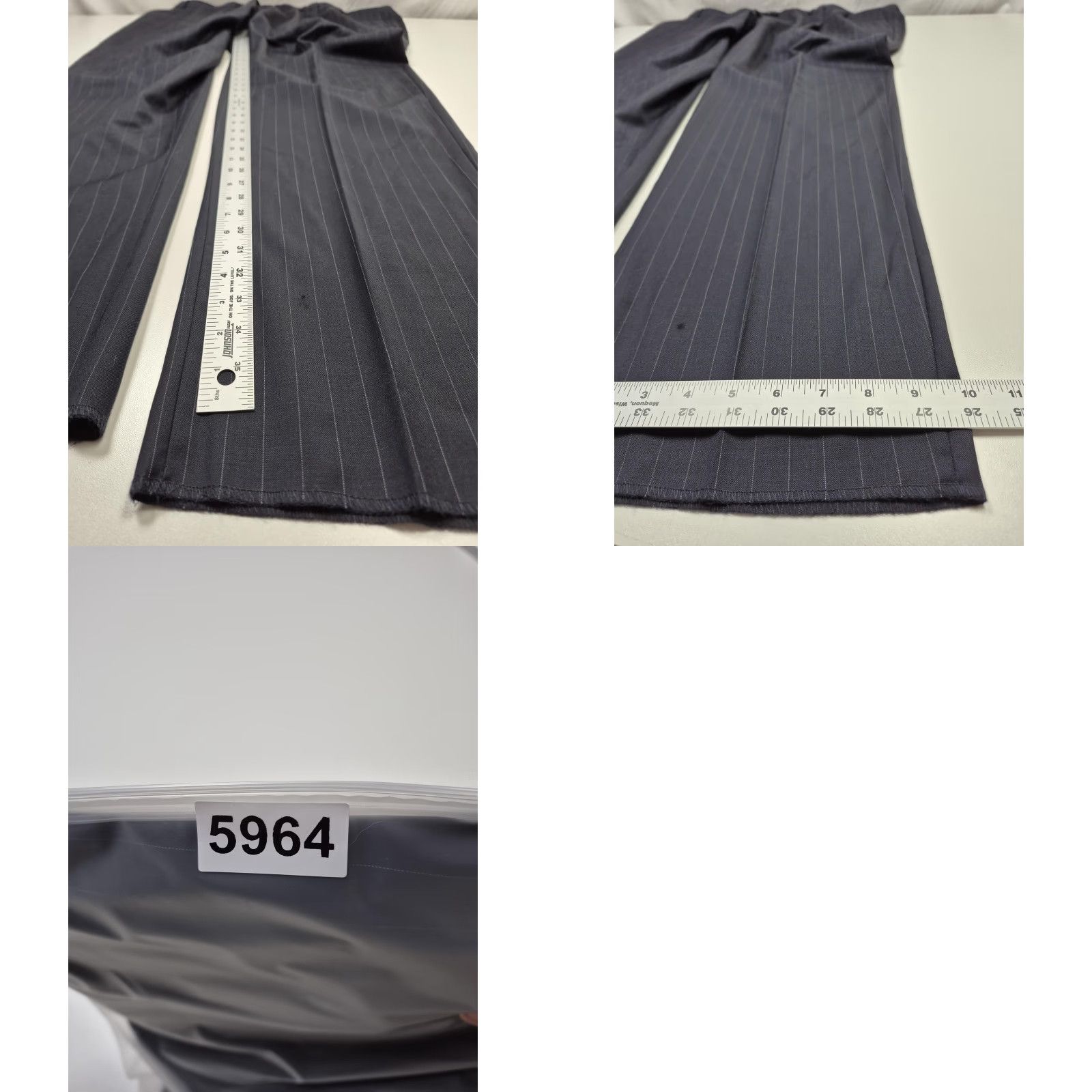 Ralph Lauren Ralph Lauren Suit Pants Men's 50W 37in Navy Wool Pinstripe Flat Front Big & Tall 2 Piece Trailblazer Business Formal Womens Men? Size 50R - 8 Thumbnail