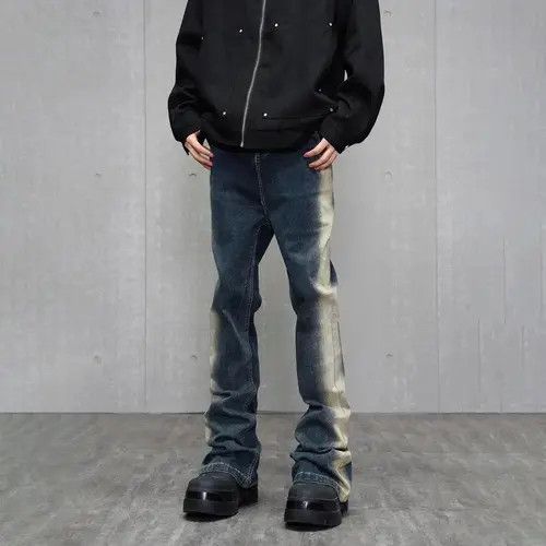 Designer × Japanese Brand Slim Flared Streetwear Vintage Design Jeans Size US 34 / EU 50 - 4 Thumbnail