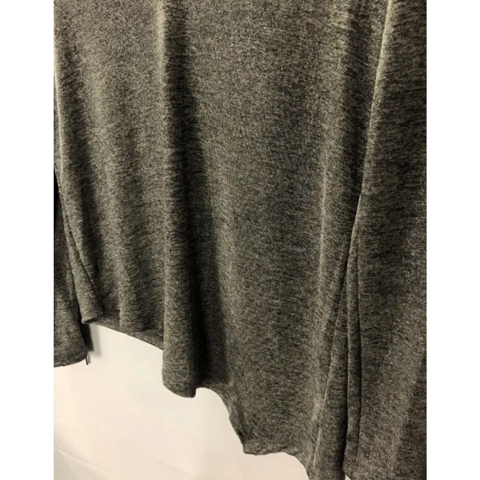Armani Exchange Armani Exchange Womens Gray Long Sleeve Pullover Blouse T-Shirt Size S Regular Scoop Neck Casual Shawl Sparkle Size S / US 4 / IT 40 - 5 Thumbnail