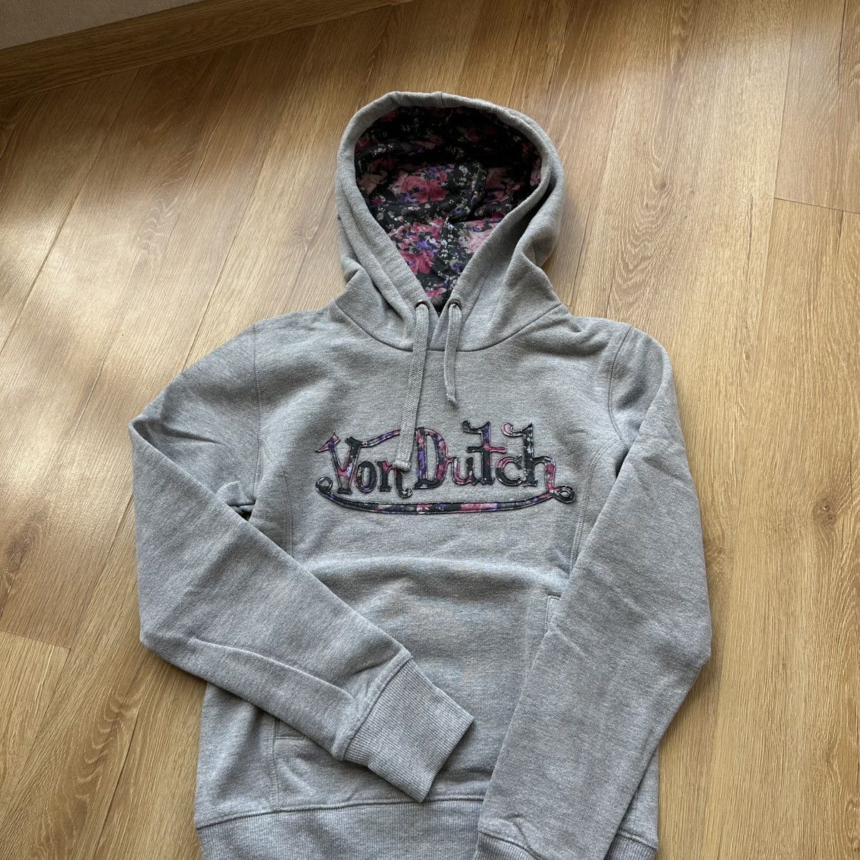 Von Dutch Vintage Von Dutch Embroidered Logo Floral Print Hoodie Y2K Size M / US 6-8 / IT 42-44 - 5 Thumbnail
