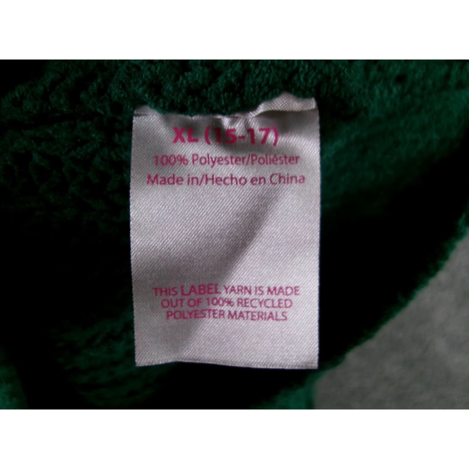 Vintage No Boundaries Sweater Women XL Green Knit Crew Neck Long Sleeve Cropped Pullover 90s Class Preppy Casual Size XL / US 12-14 / IT 48-50 - 7 Thumbnail