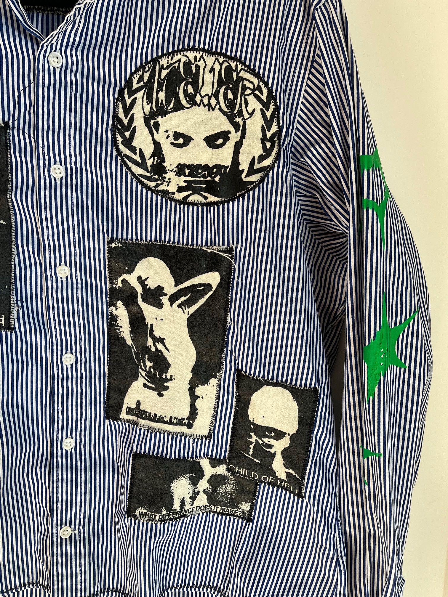 Other Made by Atelier Striped Screenprint Patched Shirt XL Size US XL / EU 56 / 4 - 3 Thumbnail