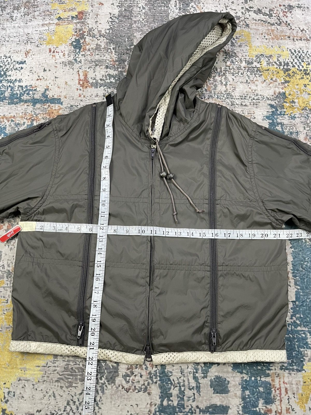 Japanese Brand io Comme io All Over Multi Pocket Zipper Hooded Nylon Jacket Size S / US 4 / IT 40 - 8 Thumbnail
