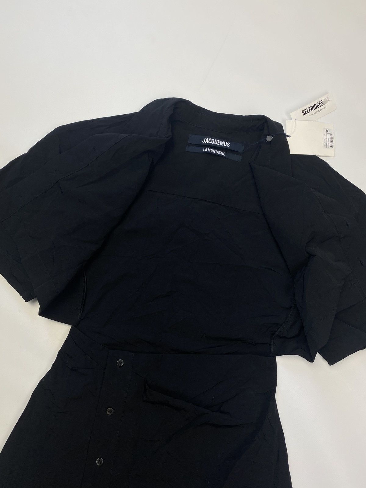 Jacquemus Jacquemus La Montagne Black Mini Dress Size M / US 6-8 / IT 42-44 - 4 Thumbnail