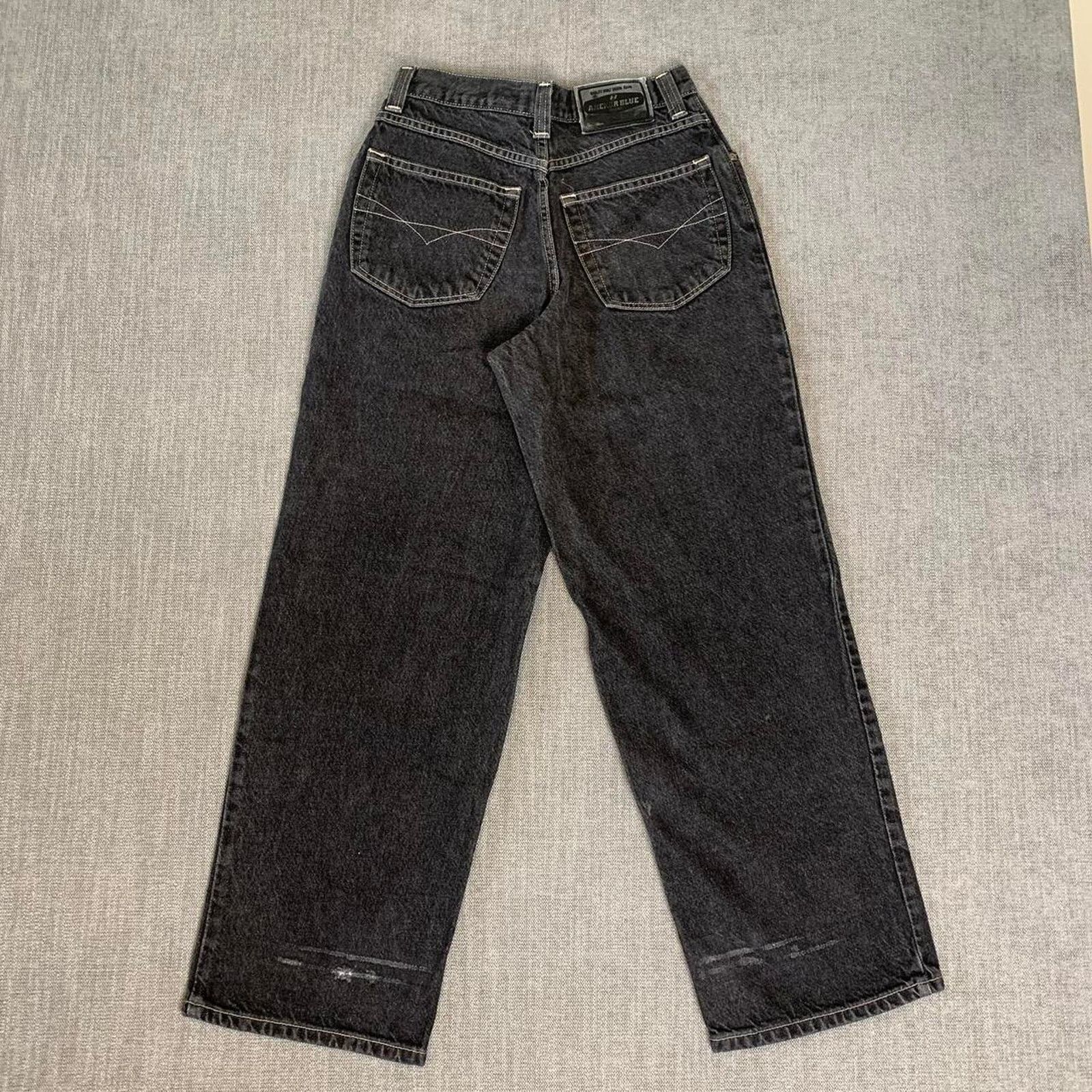 Anchor Blue Y2K Anchor Blue Beyond Baggy Black Denim Jeans Size US 28 / EU 44 - 4 Thumbnail