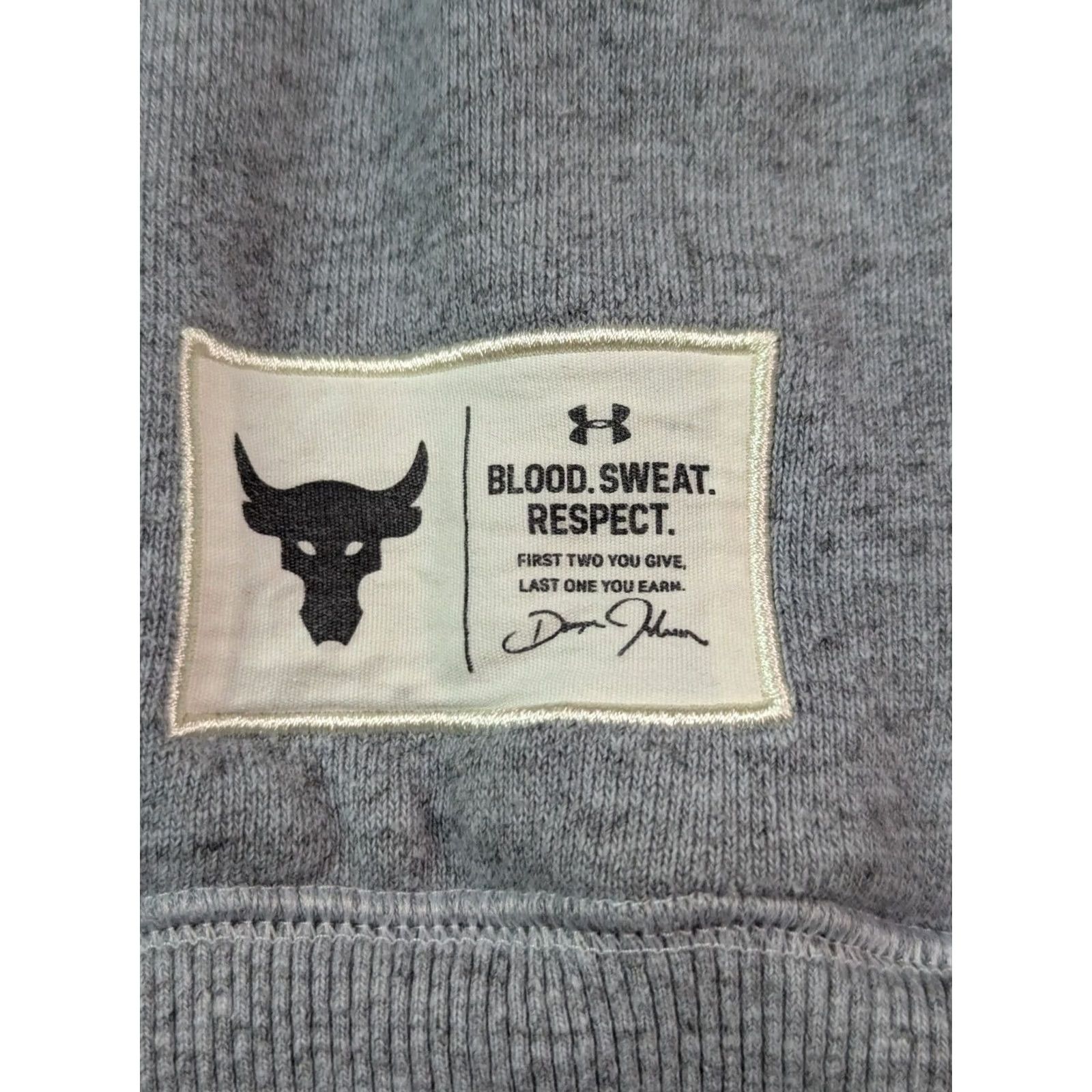 Under Armour Under Armour Project Rock Hoodie Sweatshirt Men M Gray Sweater Pullover Hooded with Pockets, Knit, Logo, Regular Fit Size US M / EU 48-50 / 2 - 3 Thumbnail