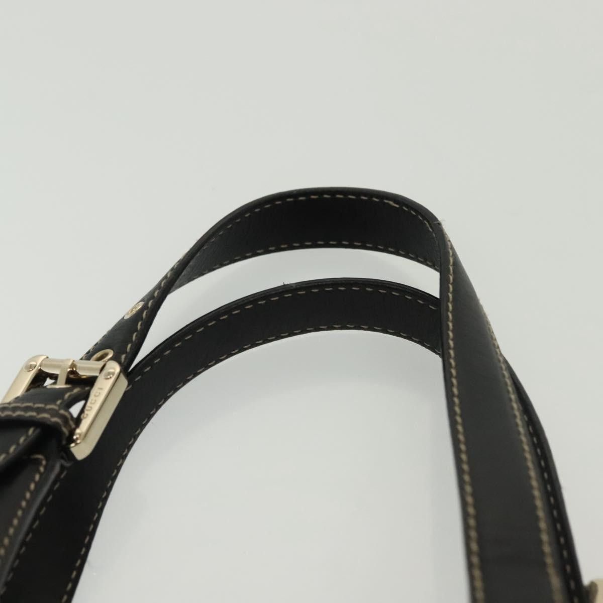 Gucci GUCCI Tote Bag Leather Gold Black Size ONE SIZE - 10 Thumbnail