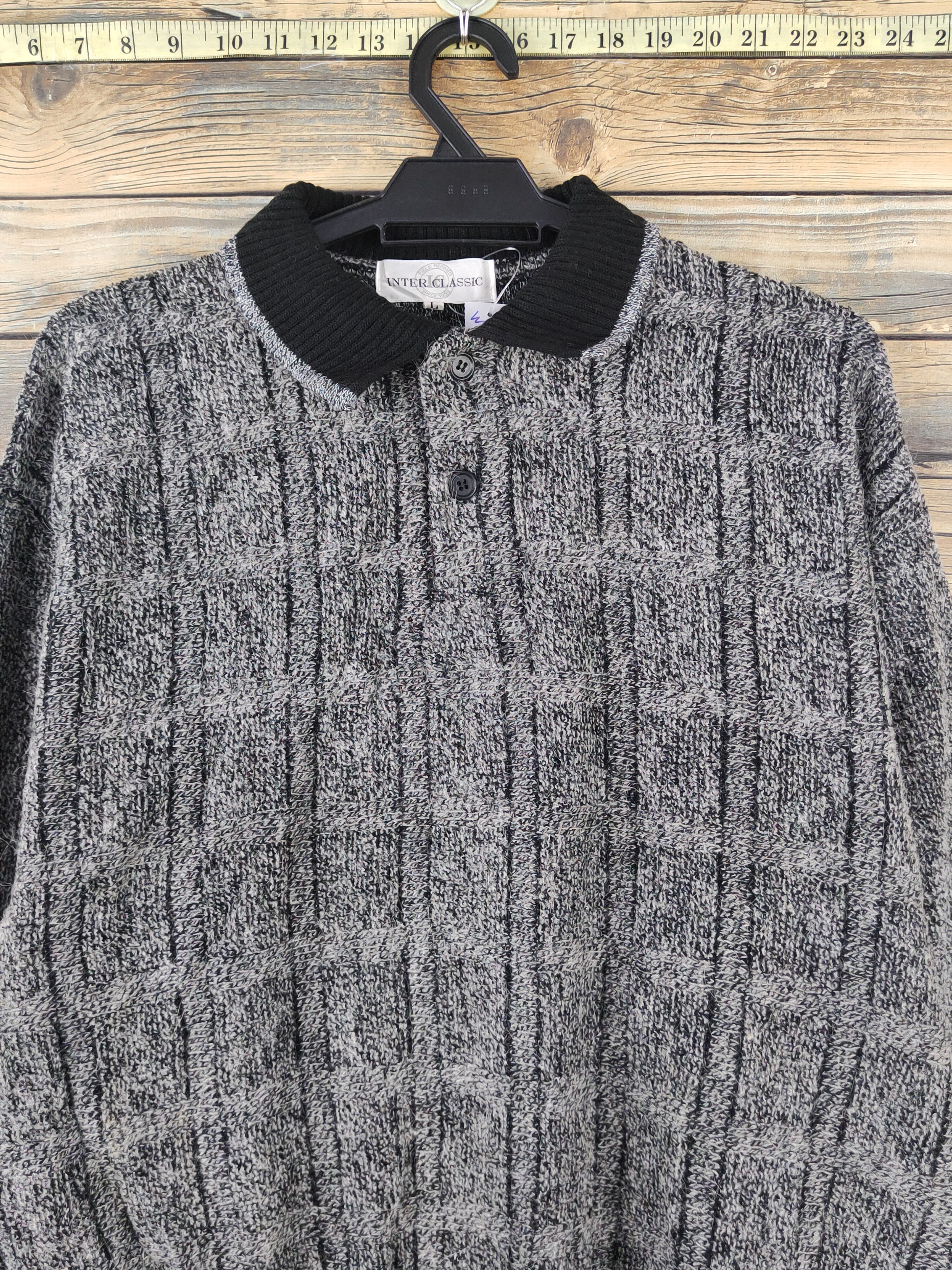 Homespun Knitwear Inter Classic Black Wool Knitwear Sweatshirts #W1822 Size US L / EU 52-54 / 3 - 2 Thumbnail