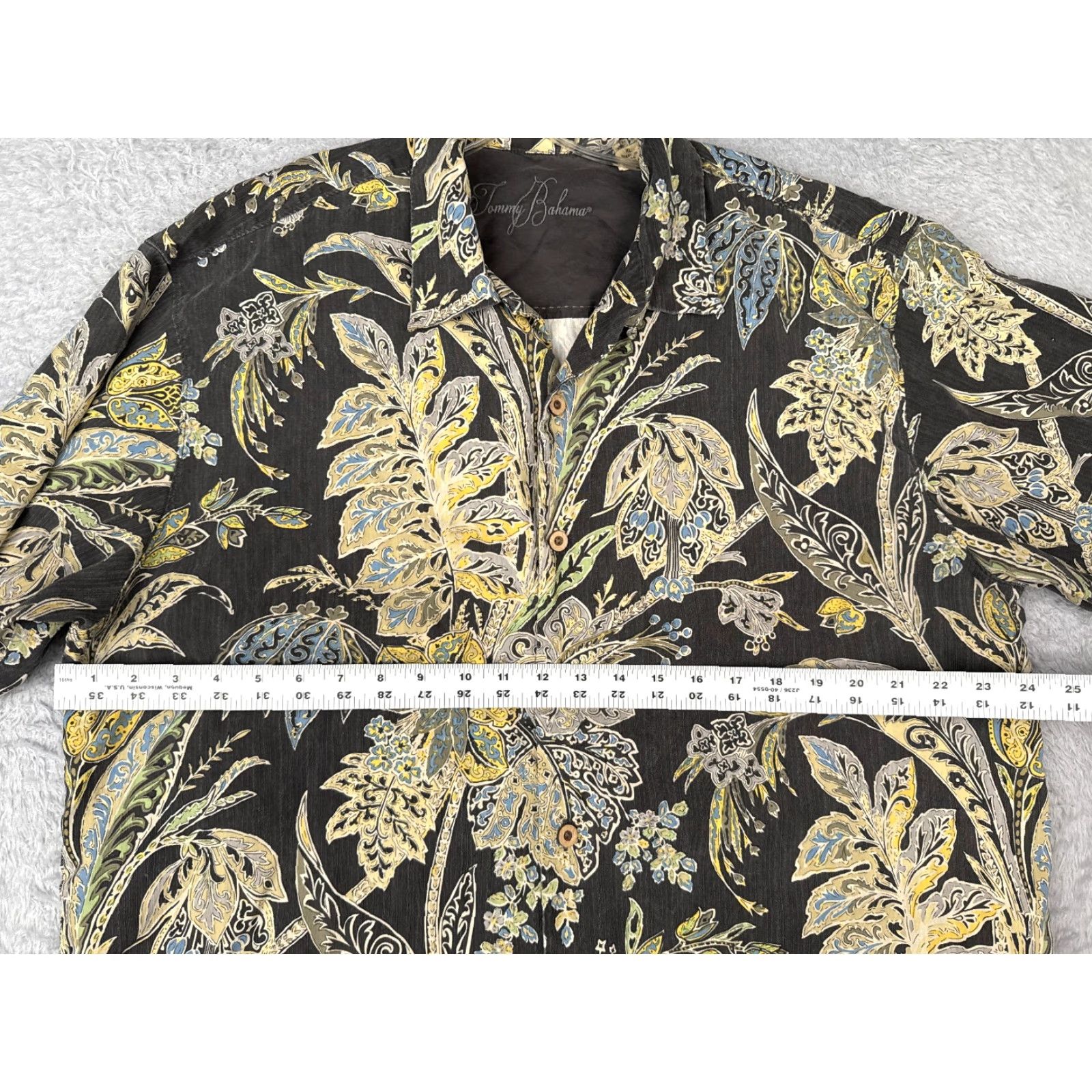Tommy Bahama Tommy Bahama Shirt Men XL Black Floral Silk Hawaiian Button-Up Beach Shirt Size US XL / EU 56 / 4 - 7 Thumbnail