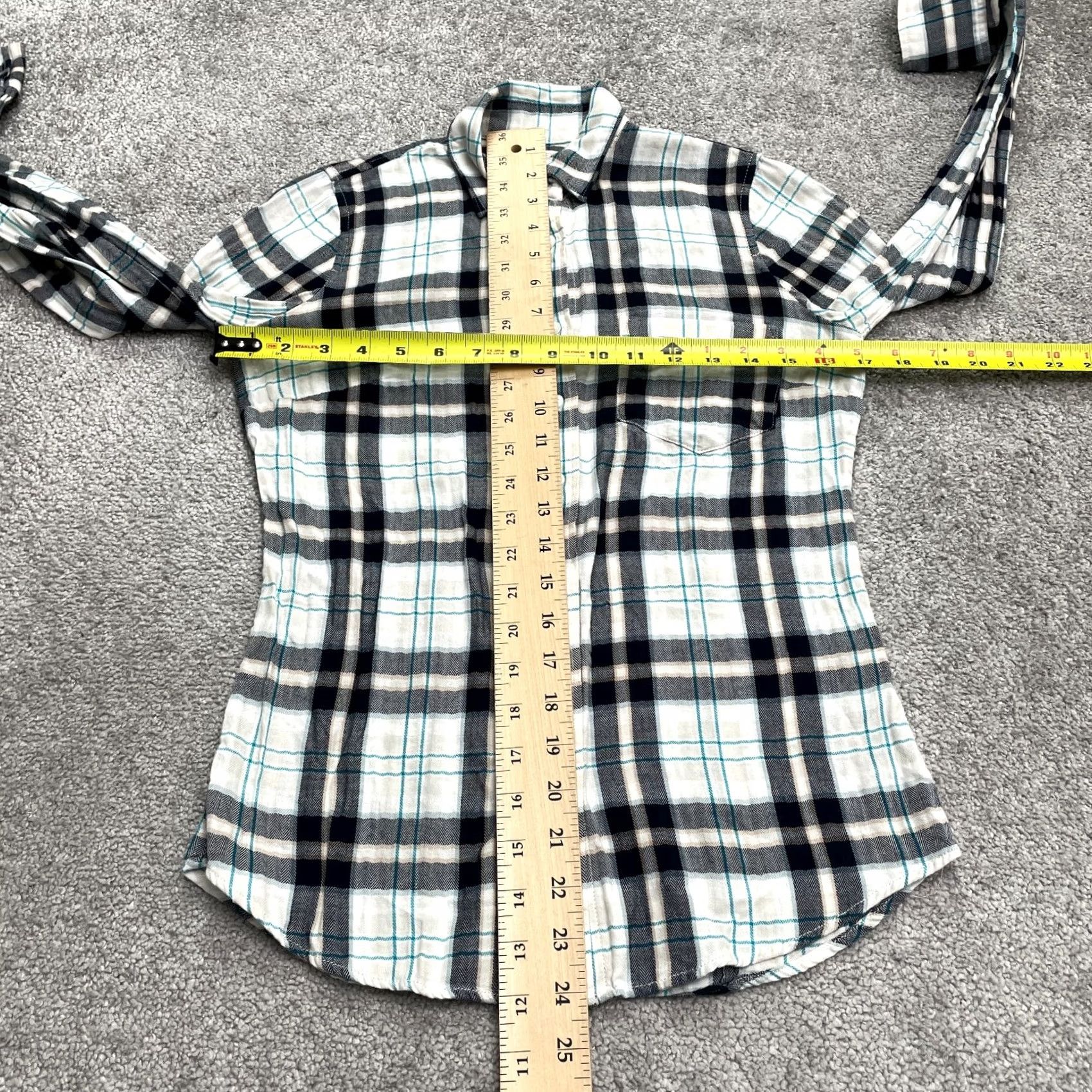 J.Crew J.CREW Button-Down Shirt Womens XXS Multicolor Plaid Long Sleeve Cotton Casual Shirt Size XXS / US 00 / IT 34 - 7 Thumbnail