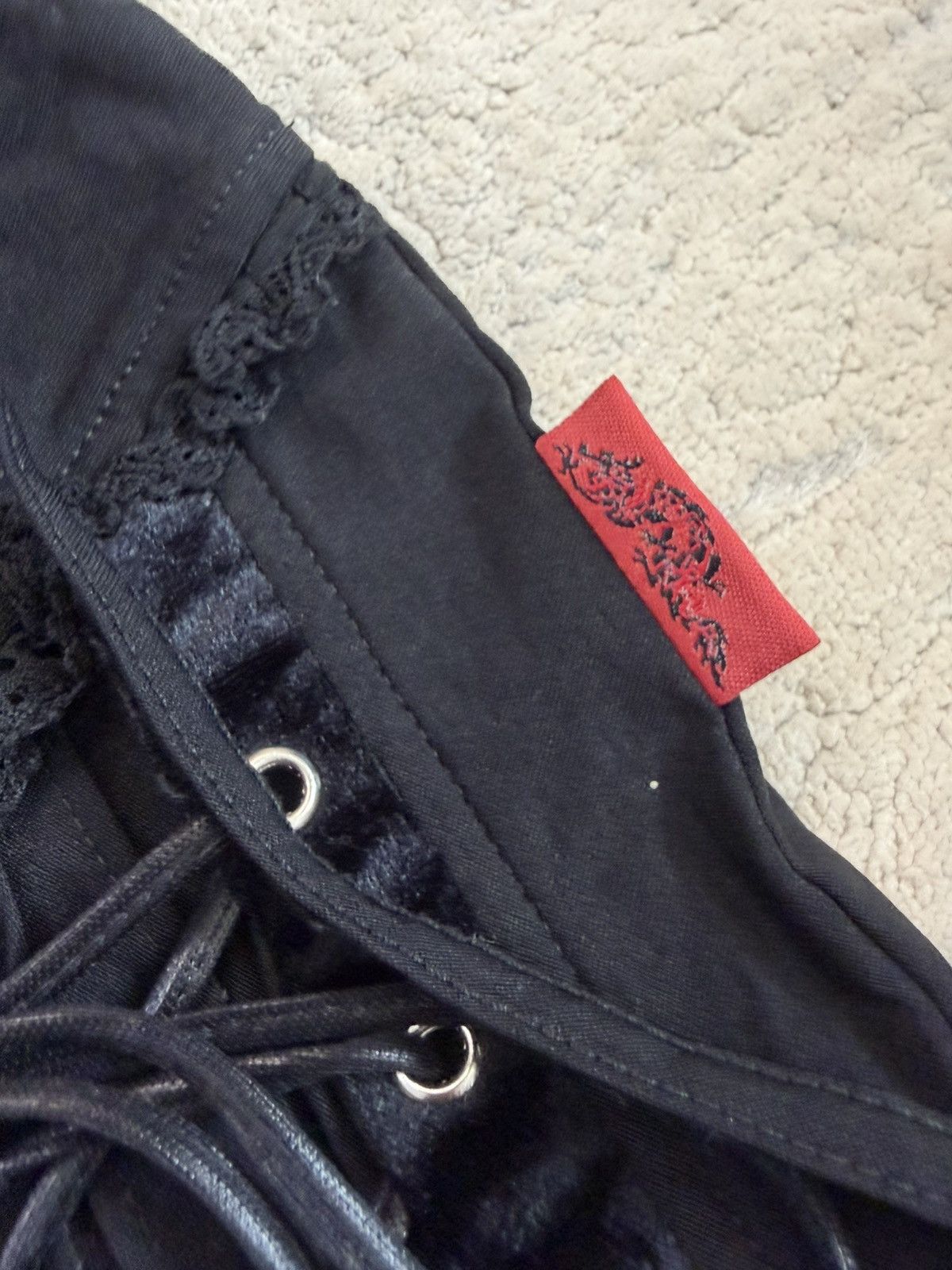Japanese Brand Ozz On - Corset Lace Up Cross Skirt Size 26" / US 2 / IT 38 - 5 Thumbnail