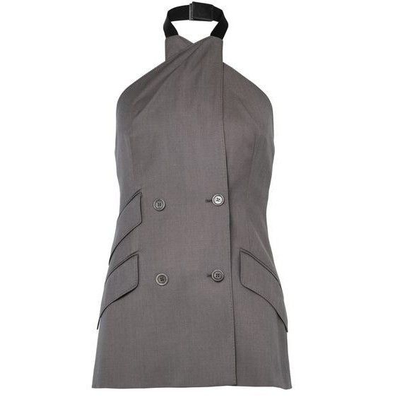 Max Mara MAX MARA Sleeveless Double Breast Gray Blazer New & Authenti Size S / US 4 / IT 40 - 1 Preview
