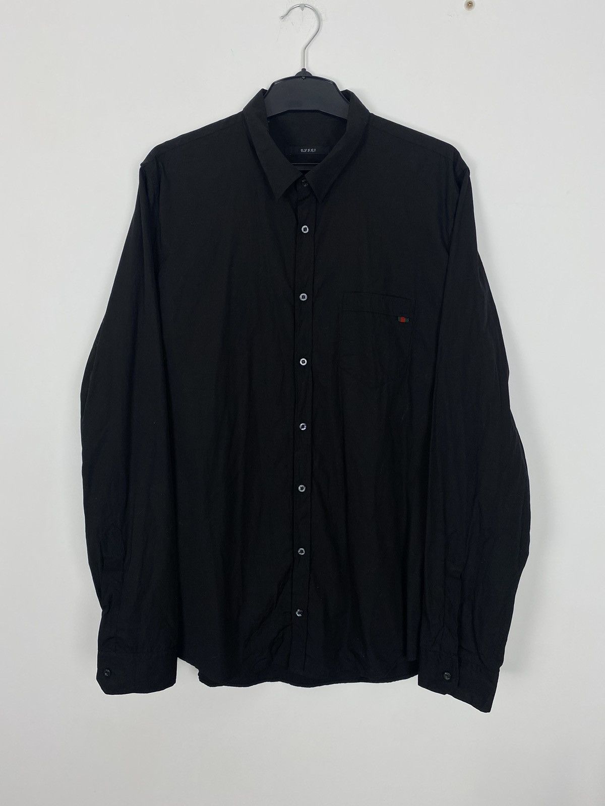 Gucci Gucci Skinny Basic Pocket Shirt Long Sleeved Button up Black Size US XL / EU 56 / 4 - 1 Thumbnail