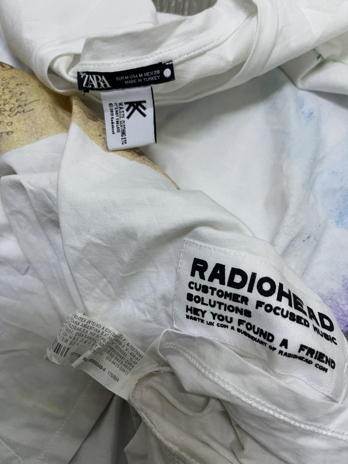Band Tees Band Tees x Zara Radiohead North America T-shirt Size US M / EU 48-50 / 2 - 7 Thumbnail