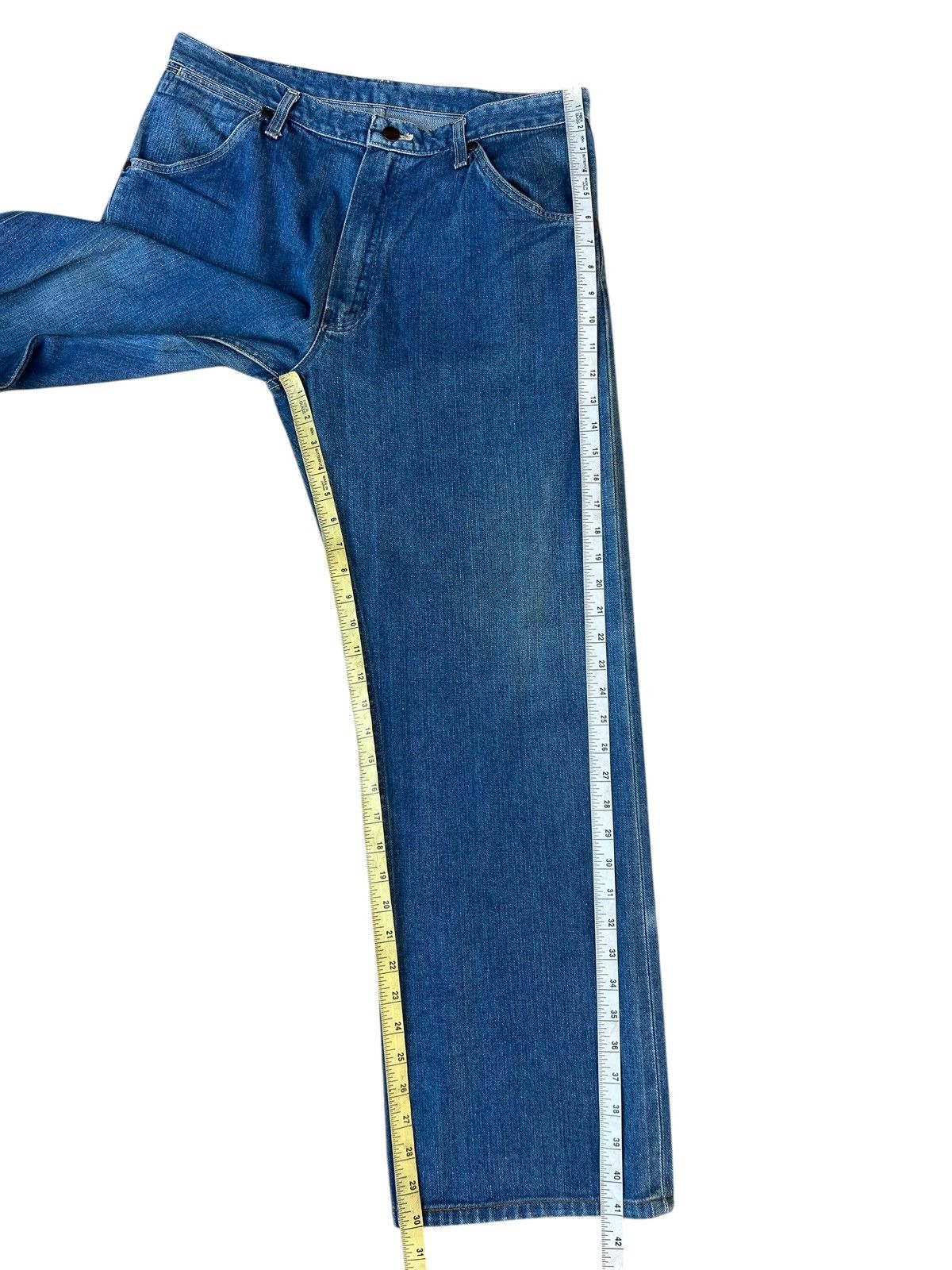 Vintage Vintage 90s Wrangler Blue Bell Fade Denim Selvedge Jeans Size US 34 / EU 50 - 6 Thumbnail