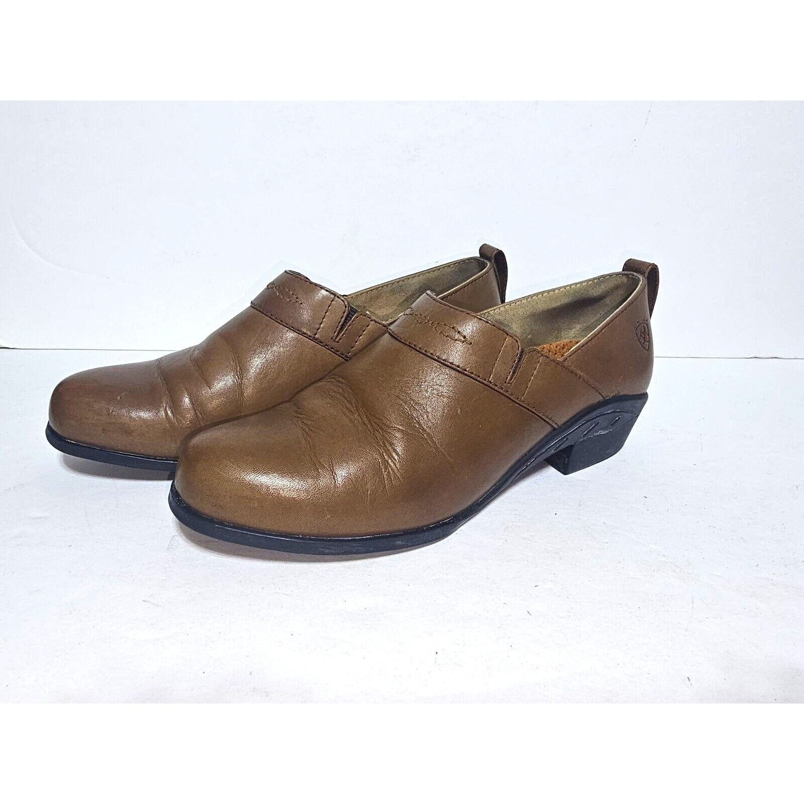 Ariat Ariat Leather Clog Mule Western Distressed Womens Size 9 B Size US 9 / IT 39 - 1 Thumbnail
