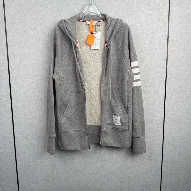 Other Thom Browne size3 Gray four stripe zipper jacket Size US L / EU 52-54 / 3 - 1 Thumbnail