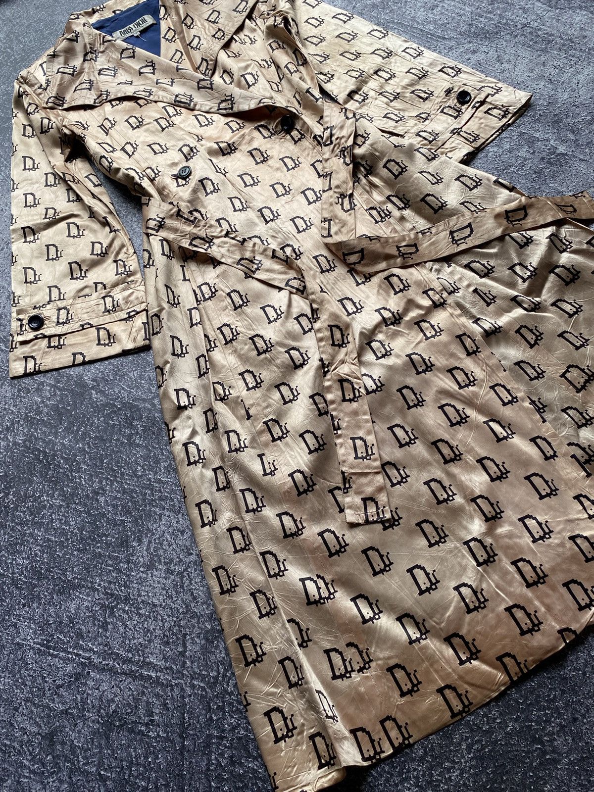 Dior Rare✨ MISS DIOR Monogram Vintage Trench Coat Jacket Size M / US 6-8 / IT 42-44 - 3 Thumbnail