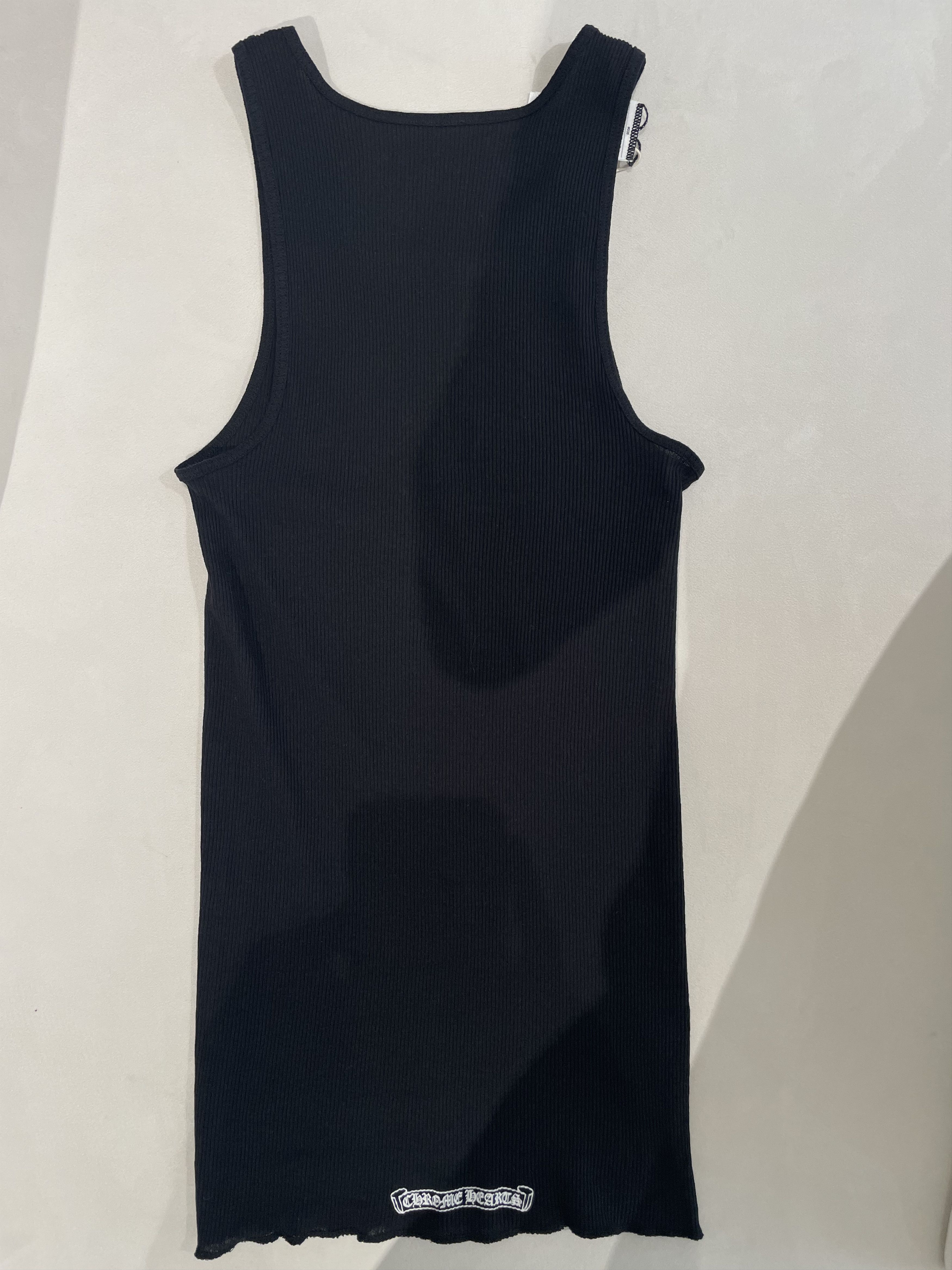 トップス chrome hearts HAIRY CROSS RIB TANK L Chrome Hearts Hairy