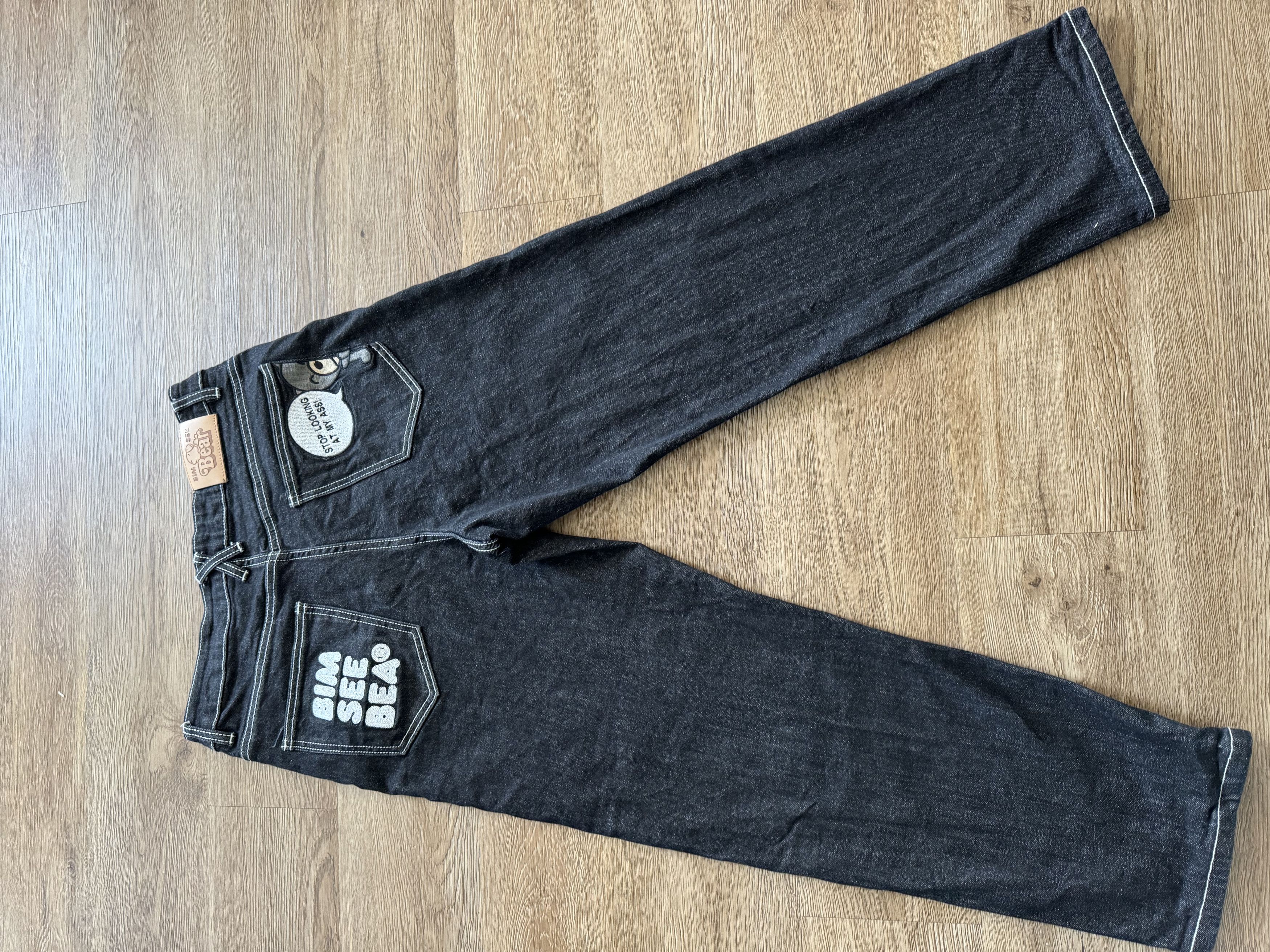 Jean BIMSEEN Bear Sad Face Jeans Size US 30 / EU 46 - 7 Thumbnail