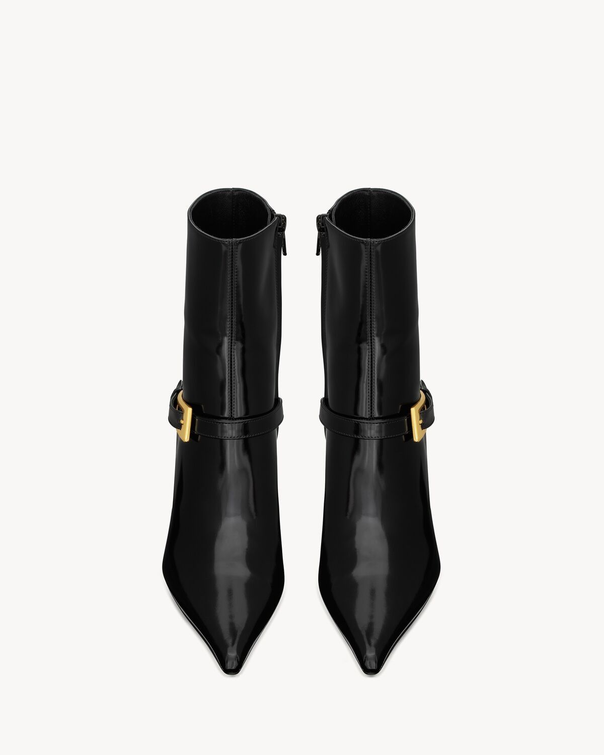 Saint Laurent Paris o1s1wg111225 806645 Lee Booties in Glazed Leather in Black Size US 6 / IT 36 - 2 Thumbnail