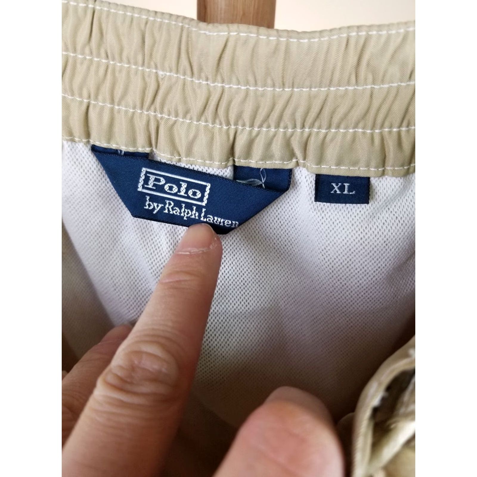 Ralph Lauren VINTAGE Y2K RALPH LAUREN POLO SURFING SURF SWIM SHORT SZ XLARGE Bermuda Men XL Beige Lined Canvas 22 inch Outside Leg Size US XL / EU 56 / 4 - 3 Thumbnail