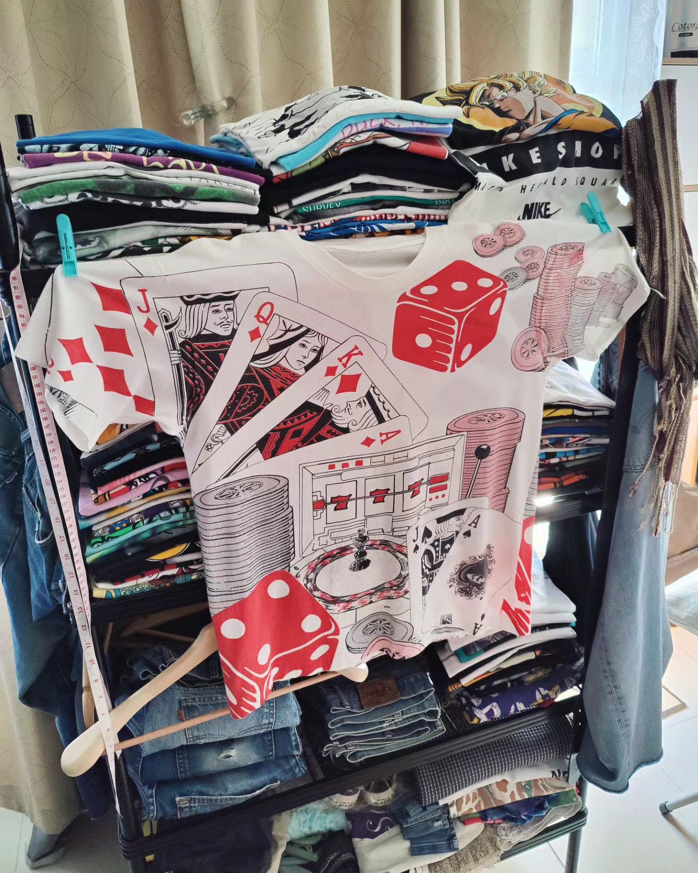 Vintage vintage 90s AOP ♠️♥️♦️♣️ Size US L / EU 52-54 / 3 - 9 Thumbnail
