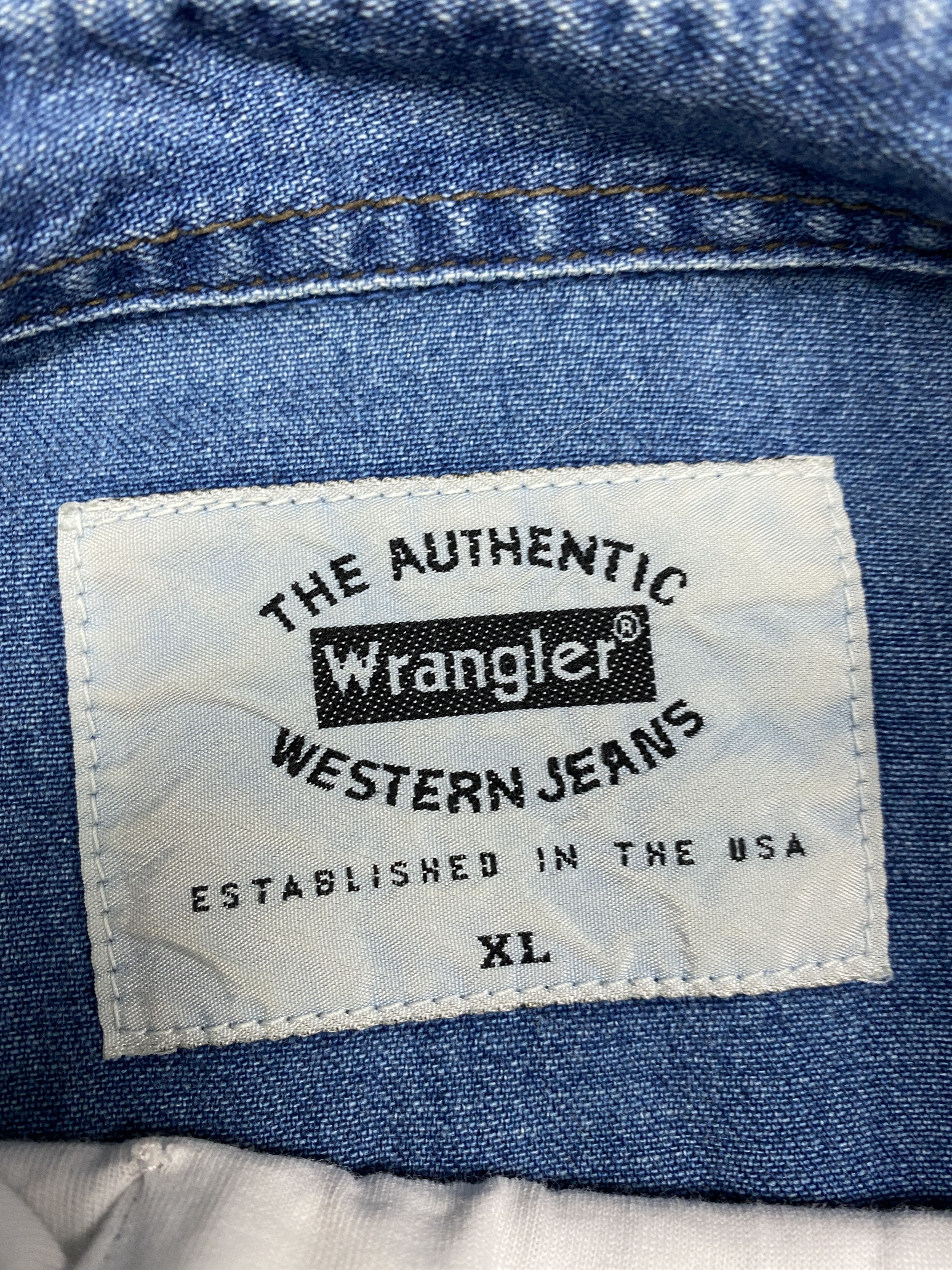Wrangler Wrangler Vintage Mens Denim Shirt Size US XL / EU 56 / 4 - 5 Thumbnail