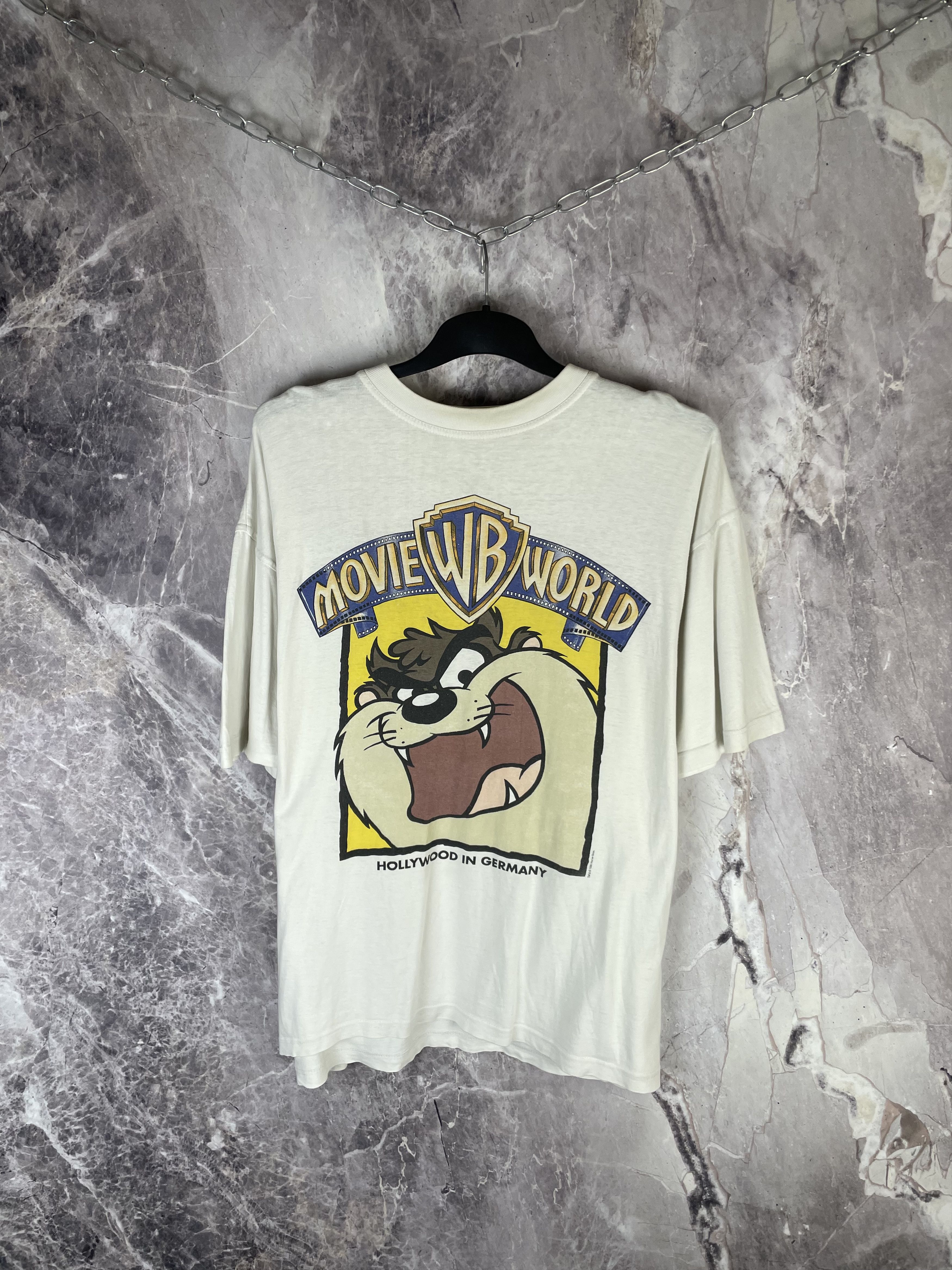Warner Bros Vintage 90s Tazmanian Devil Graphic Tee Faded Size US XL / EU 56 / 4 - 2 Thumbnail