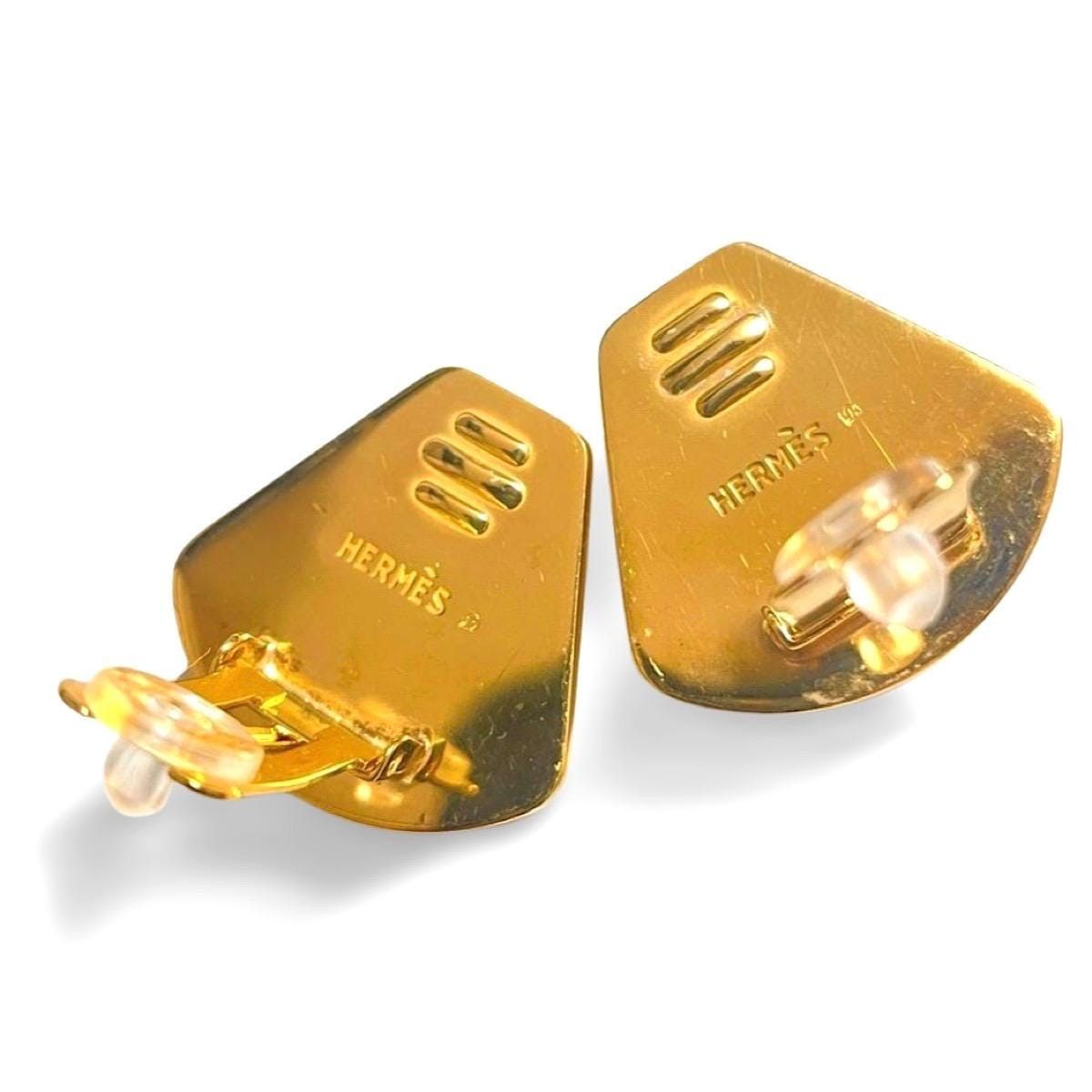 Hermes Vintage Hermes cloisonne golden earrings with stars, moon Size ONE SIZE - 5 Thumbnail