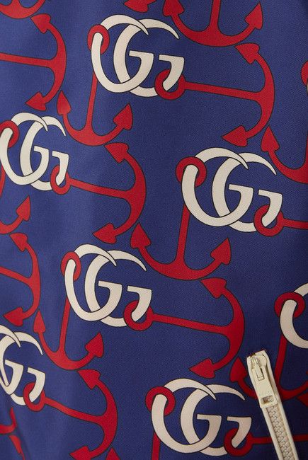 Gucci o1s1wg110225 Double G Anchor Print Fabric Jacket Multicolor Size US XXL / EU 58 / 5 - 3 Thumbnail