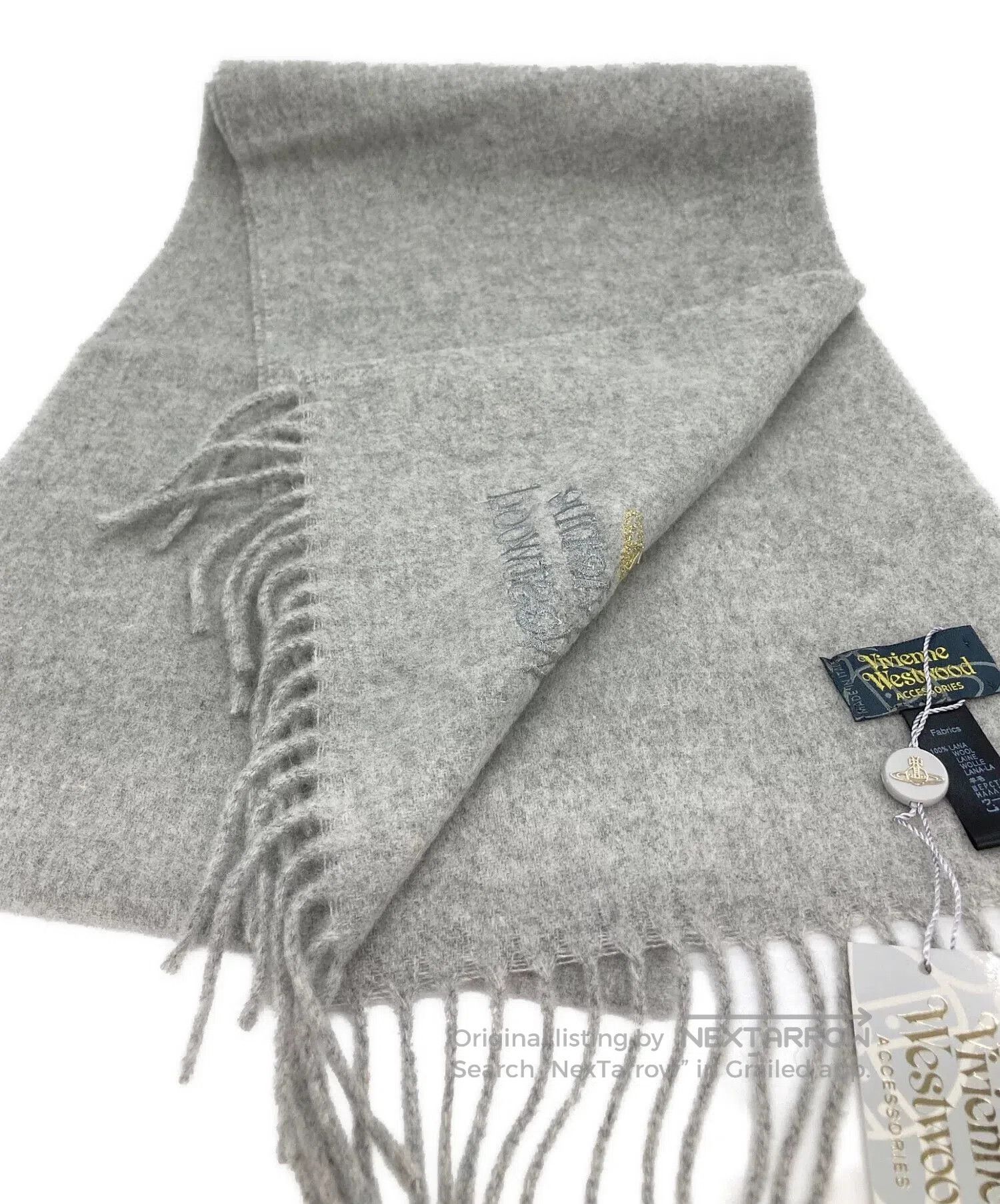 Vivienne Westwood Vivienne Westwood Gray Wool Scarf. Size ONE SIZE - 2 Thumbnail