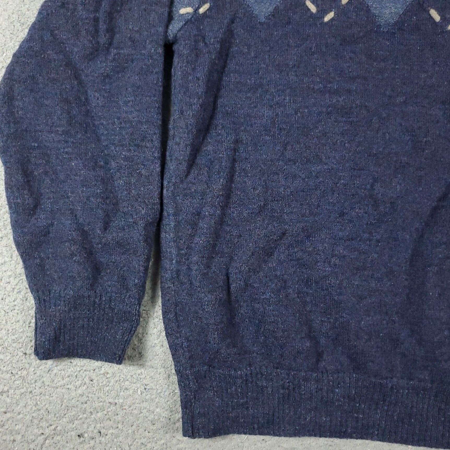 BUGATCHI BUGATCHI Mens Sweater XL Blue Wool Crew Neck Pullover Sweatshirt Size US XL / EU 56 / 4 - 3 Thumbnail