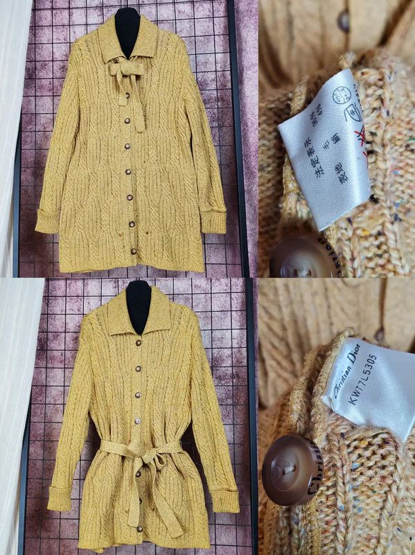 Dior Dior Brown Wool Blend Long Cardigan 0089 Size M / US 6-8 / IT 42-44 - 1 Thumbnail