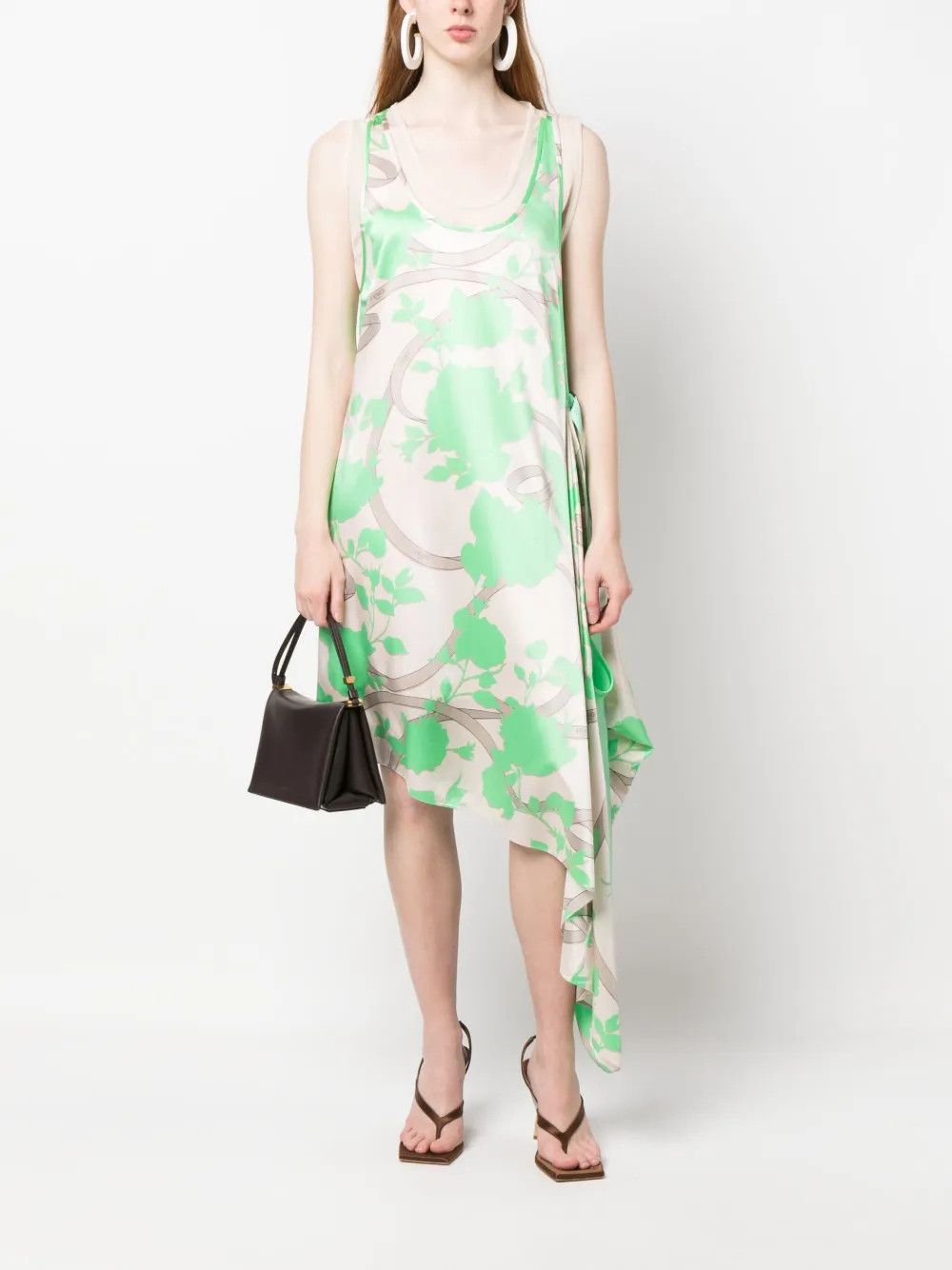 o1y0925 Mini Dress in Ivory/Green