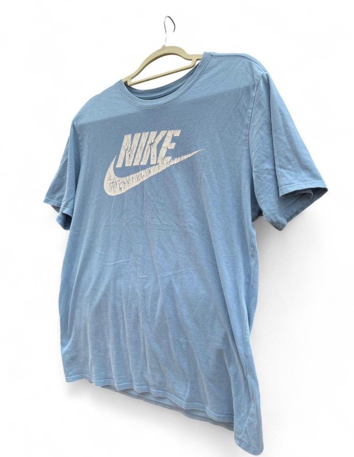 Other Vintage Y2K Nike Distressed Swoosh Tee Faded Size US L / EU 52-54 / 3 - 3 Thumbnail