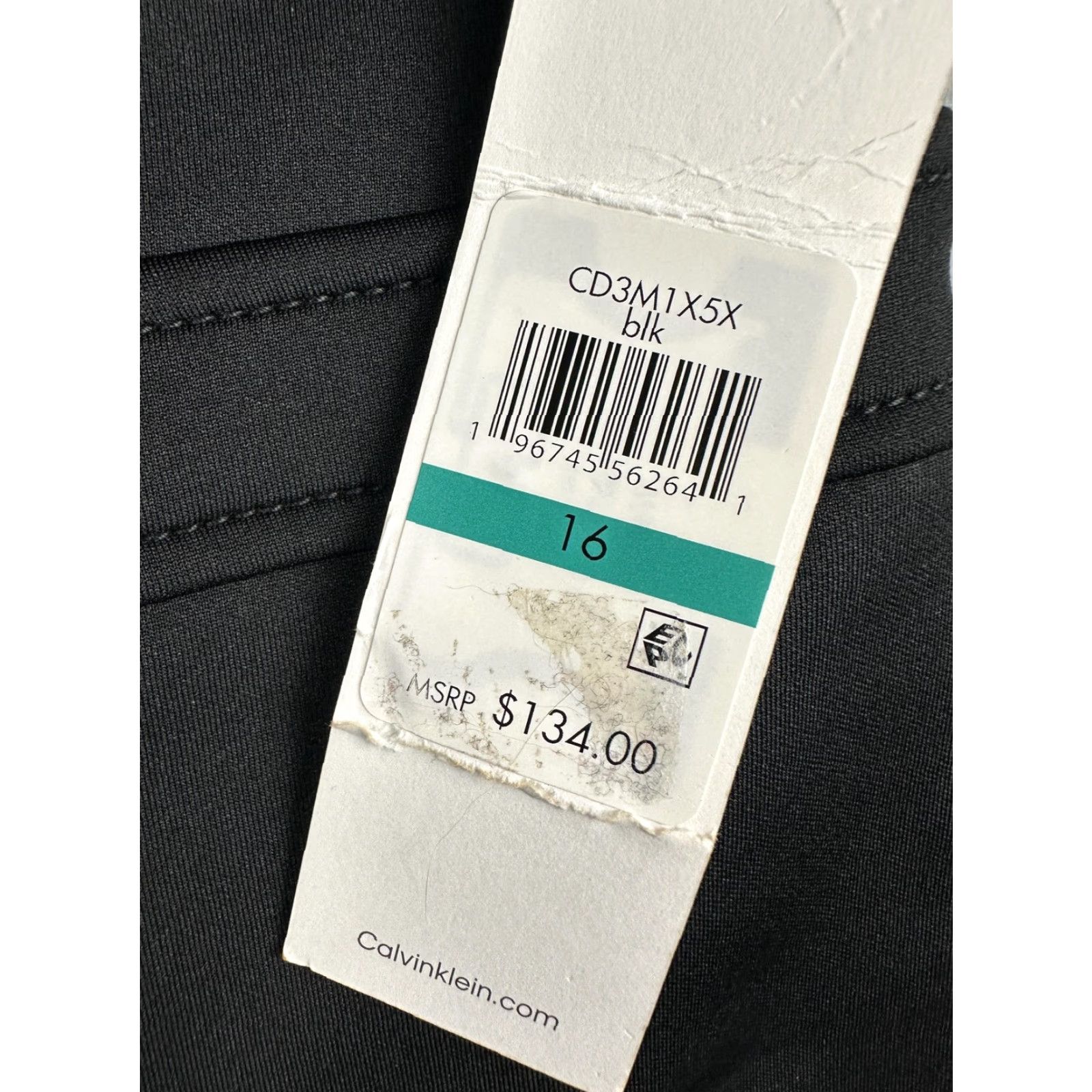 Calvin Klein Calvin Klein Dress Women 16 Black Sleeveless Square Neck Sheath Knee Length LBD Size XXL / US 16-18 / IT 52-54 - 2 Thumbnail