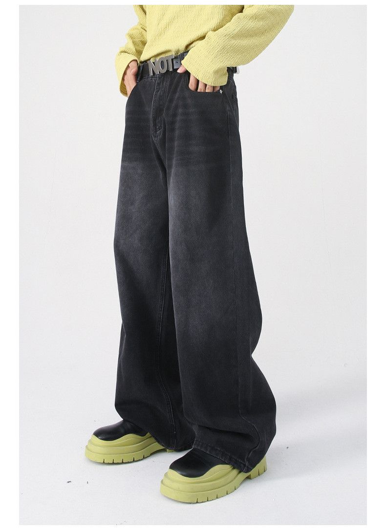 Japanese Brand Men's Retro Elastic-Waist Relaxed-Fit Straight-Leg Jeans Size US 32 / EU 48 - 4 Thumbnail