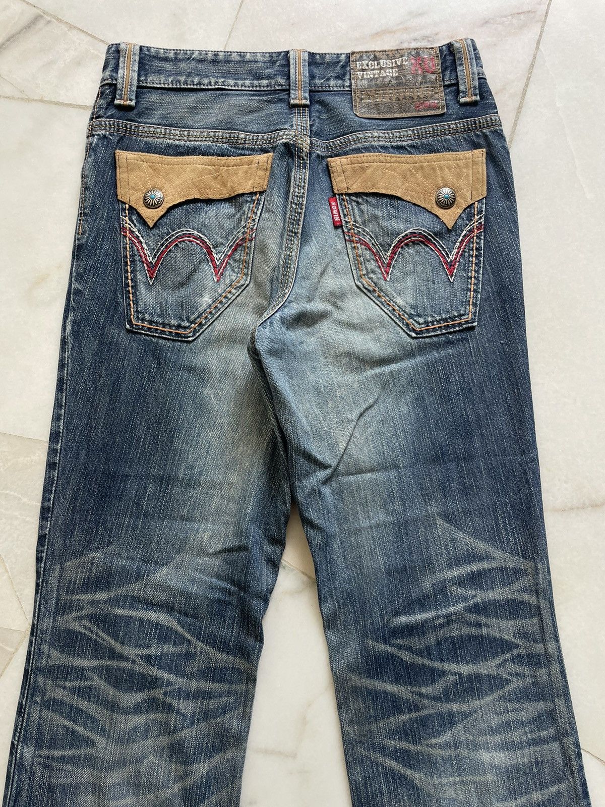 If Six Was Nine Vintage Edwin Navajo Distressed Jeans Size US 32 / EU 48 - 4 Thumbnail