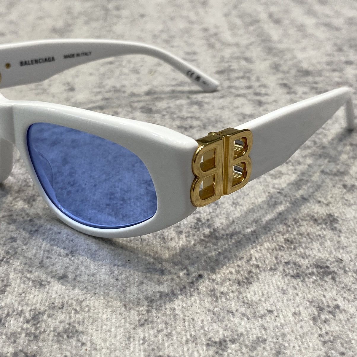 Balenciaga BALENCIAGA Dynasty D-Frame Sunglasses WHITE/BLUE Size ONE SIZE - 2 Thumbnail