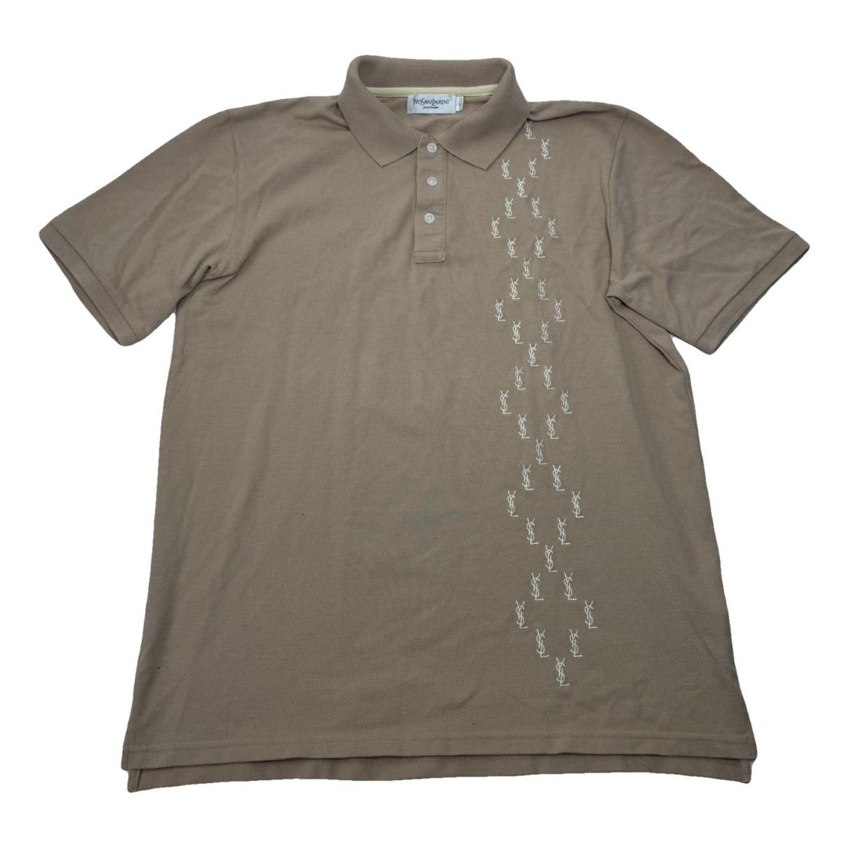 Yves Saint Laurent Grey Cotton Polo Shirt Size L / US 10 / IT 46 - 1 Thumbnail