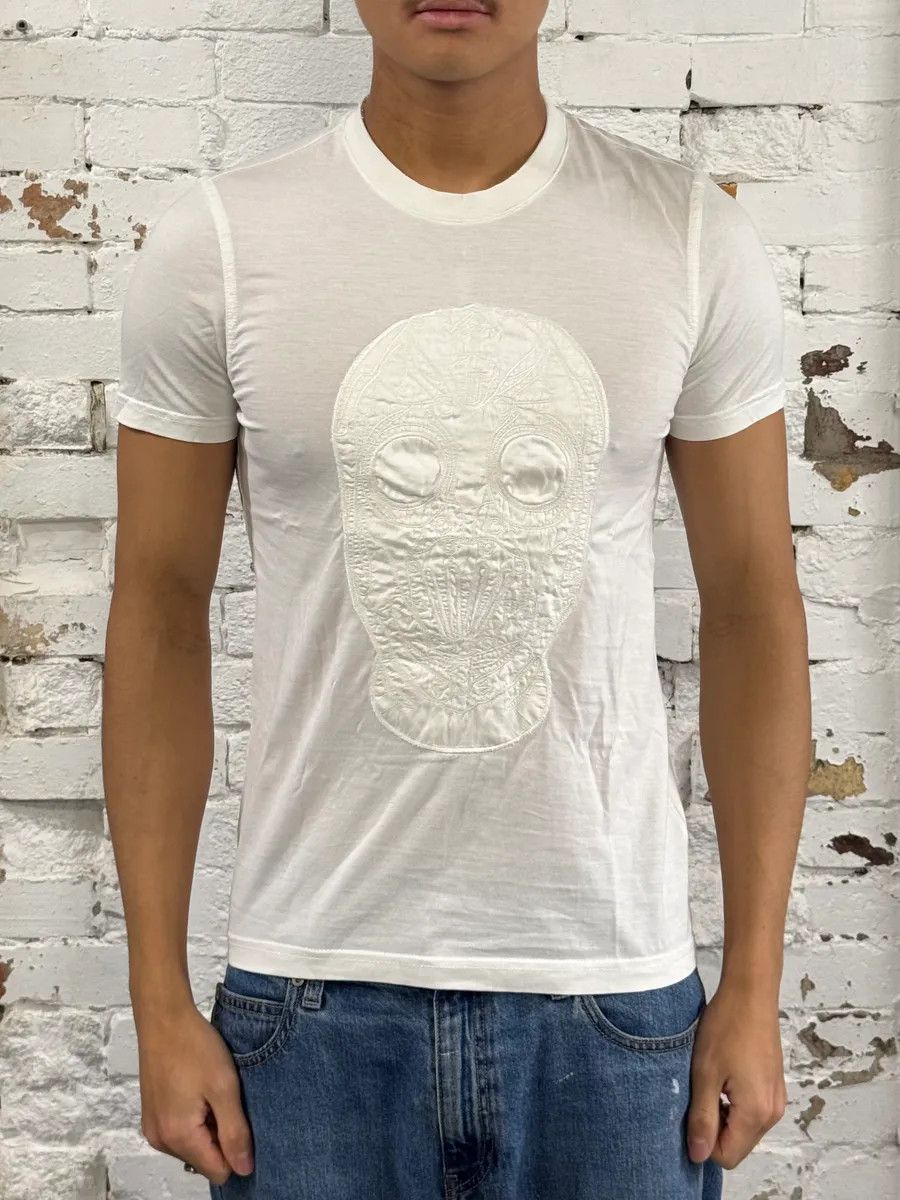 Givenchy SS2011 Givenchy Embroided Mask White T-Shirt Size US S / EU 44-46 / 1 - 1 Thumbnail
