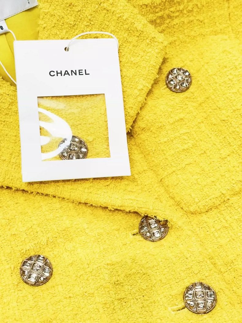 Chanel Chanel 22S spring and summer yellow double-breasted braide Size XS / US 0-2 / IT 36-38 - 5 Thumbnail