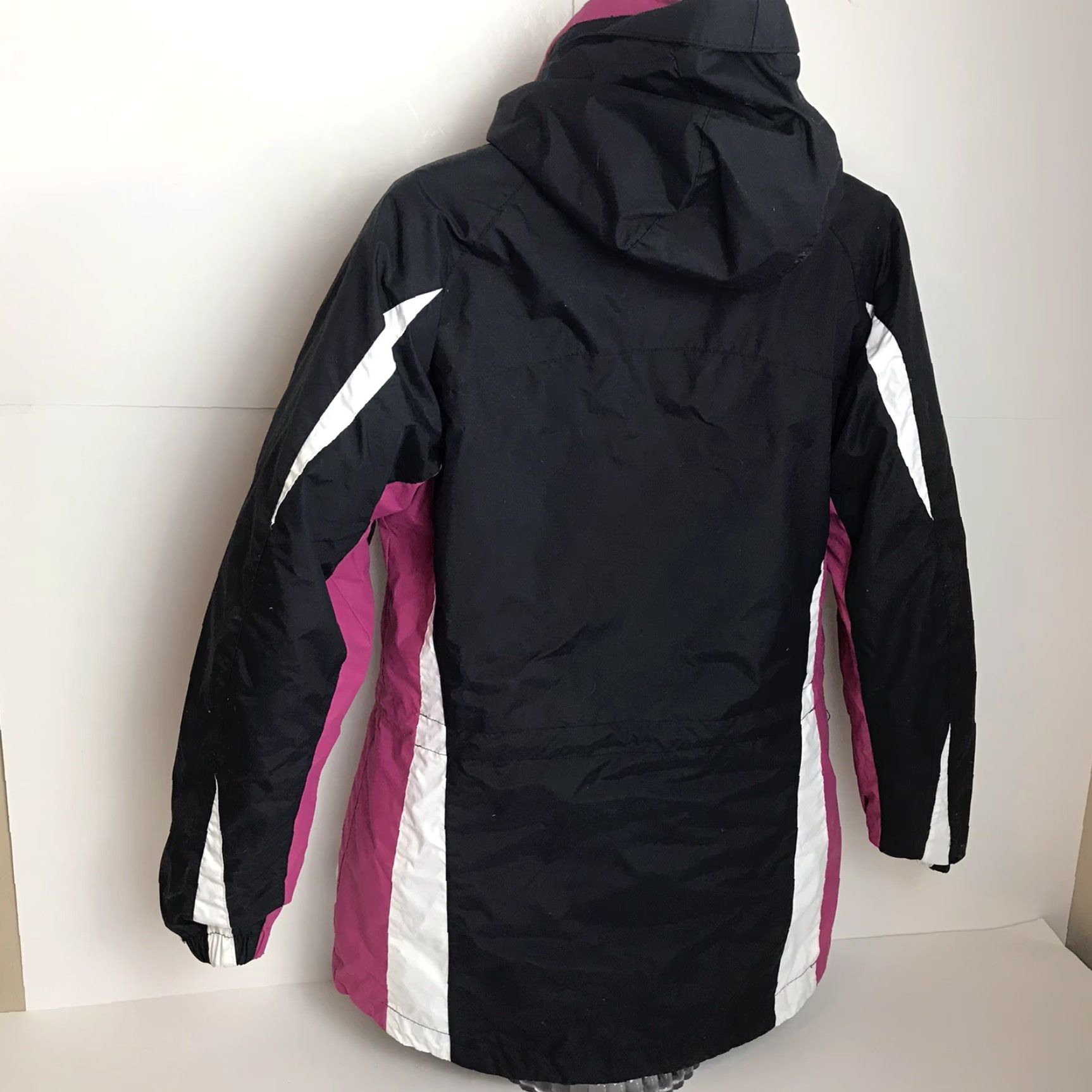 Columbia Interchange Gorpcore Puffer Jacket Womens S Black Pink Ski Winter