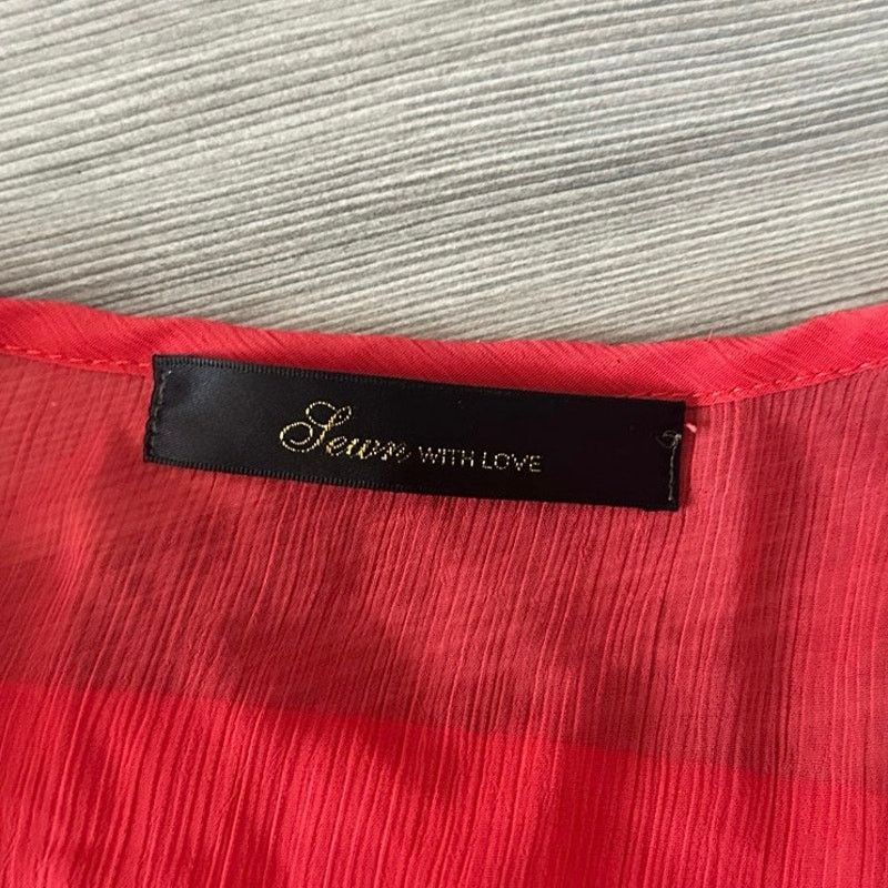 Other sewn with love red sheer sequin top Size M / US 6-8 / IT 42-44 - 3 Thumbnail