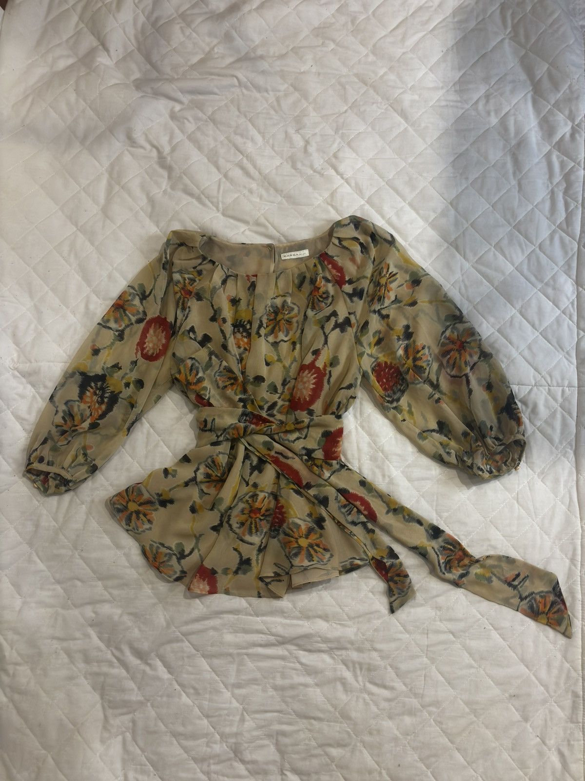 Other Floral Chiffon Blouse.wt051 Size S / US 4 / IT 40 - 8 Thumbnail
