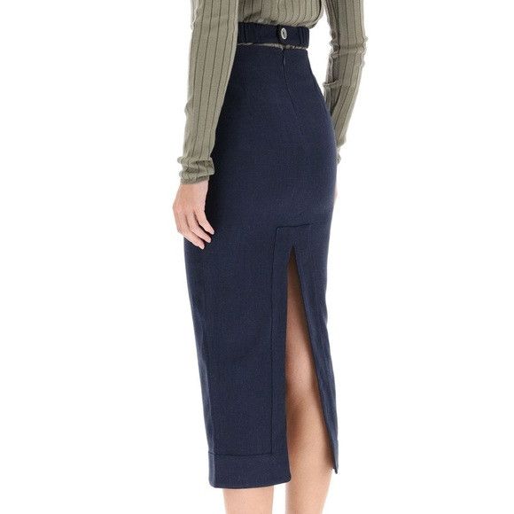 Jacquemus Jacquemus L'année 97 Valerie Cut-out Pencil Skirt Size 28" / US 6 / IT 42 - 11 Thumbnail