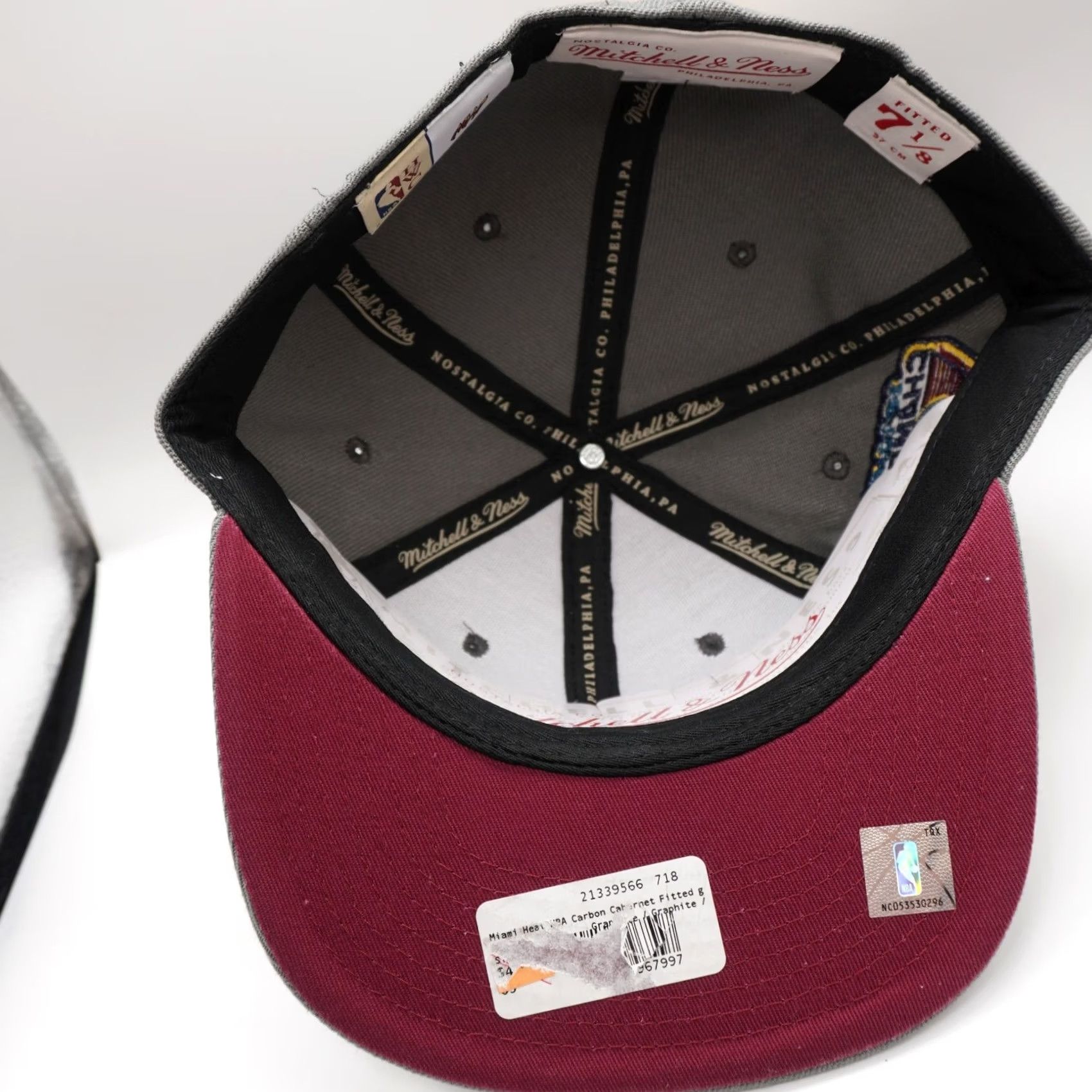 Mitchell & Ness Mitchell & Ness Miami Heat Hat Mens 7 1/8 Grey 2012 NBA Champions Side Patch Size ONE SIZE - 8 Thumbnail